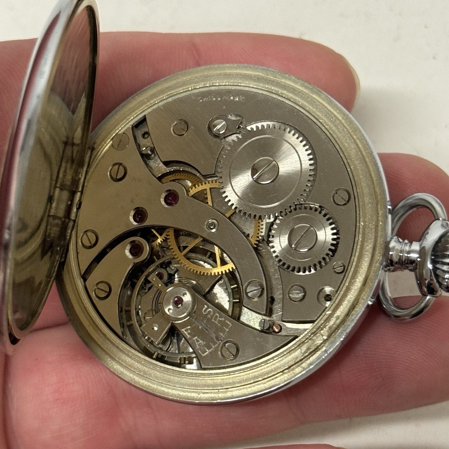 50mm Vintage Dowel NEW OLD STOCK Open Face Sub Seconds Pocket Watch TO SERVICE