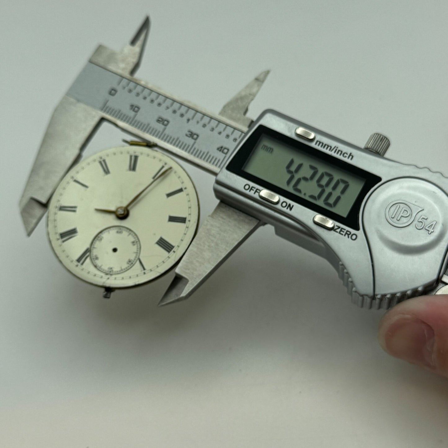 42.9mm Antique Reversing Pinion English Pocket Watch Movement PARTS SPARES