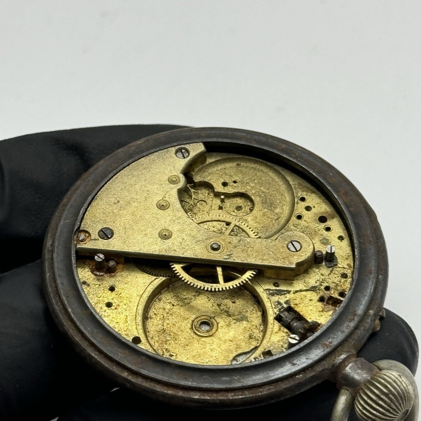 49.8mm Manual Wind Partial Pocket Watch Movement White Dial FOR PARTS