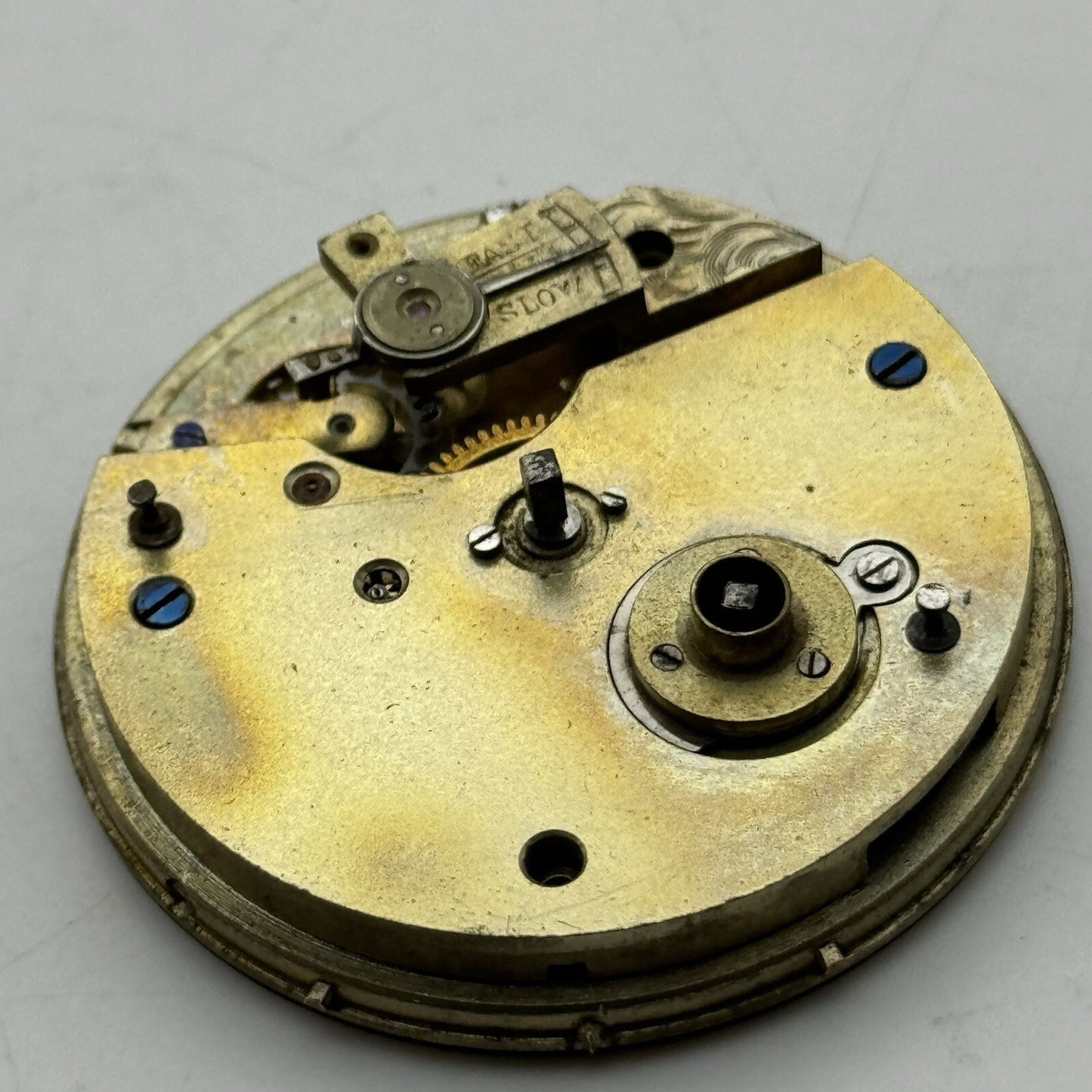 43.2mm Manual Wind Unidentified Pocket Watch Movement Dust Cover Dial FOR PARTS