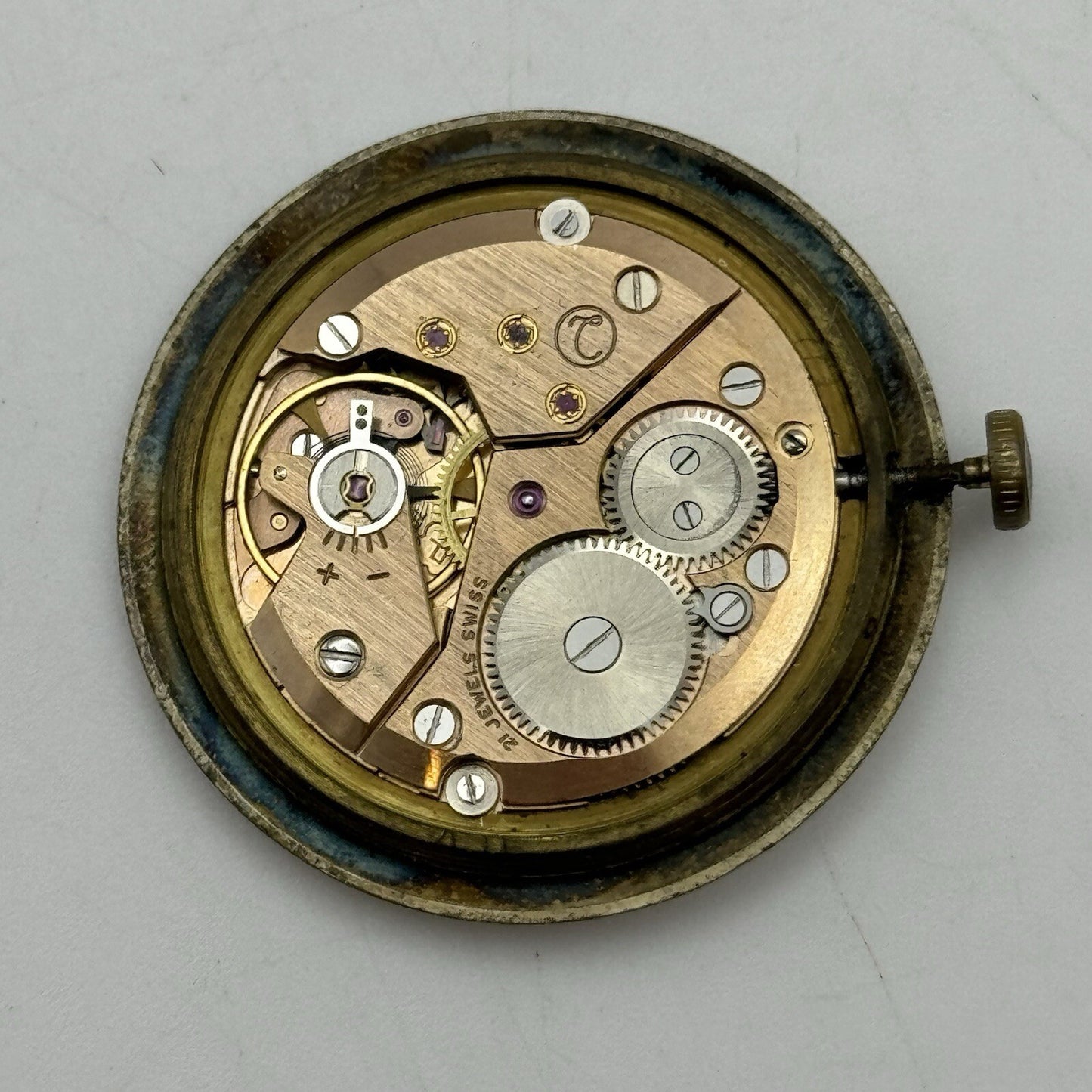31.4mm Running Peseux Excalibur Good Balance Watch Movement Dial Hands