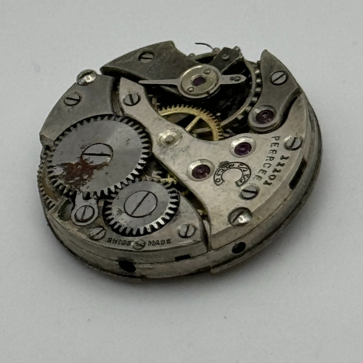 19.7mm Peercee Stauffer S S & Co Manual Wind Swiss Watch Movement PARTS SPARES
