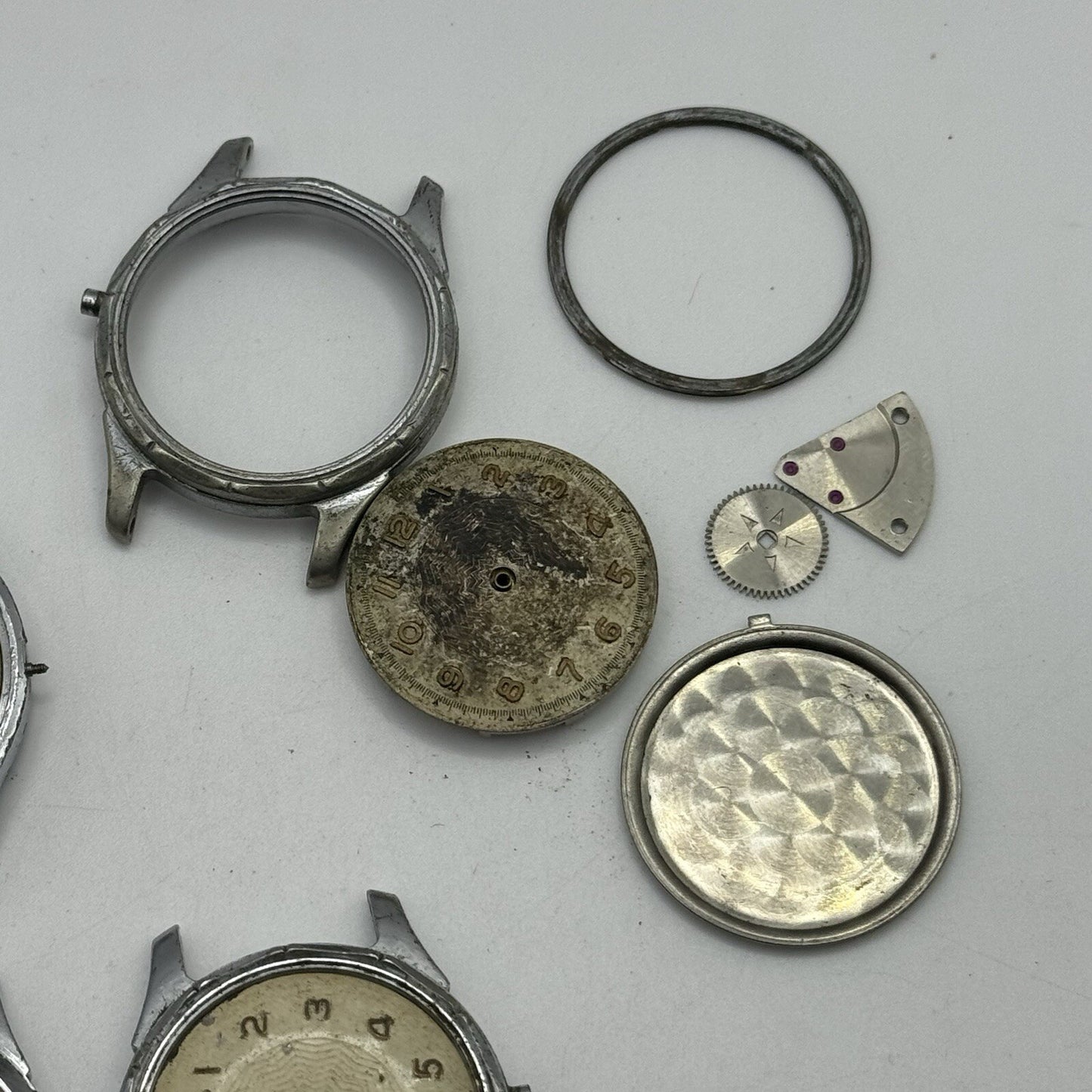 6 x Vintage Soviet Manual Wind Watch Heads For Parts Repair Job Lot Bundle
