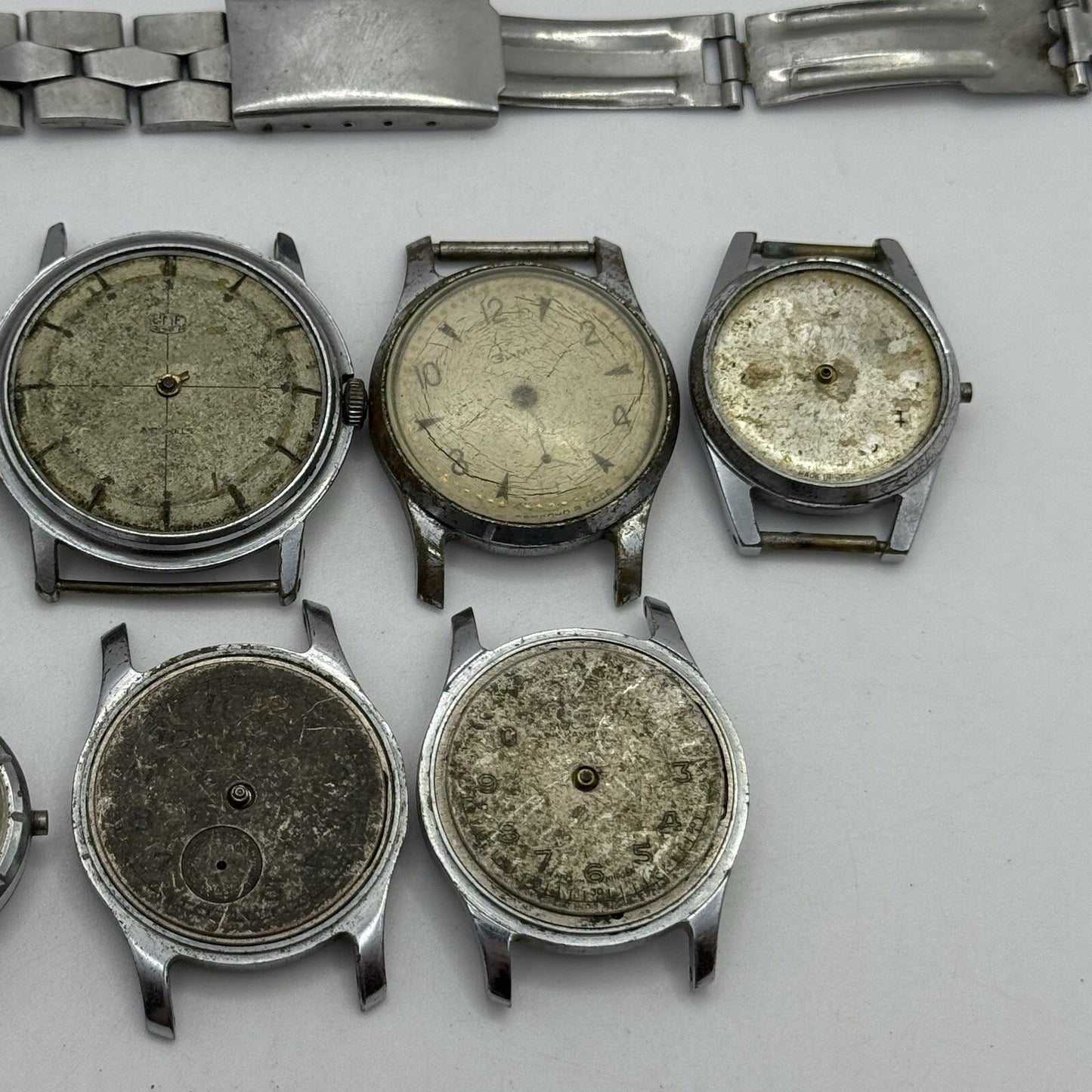 10 x Vintage Soviet Manual Wind Watch Heads For Parts Repair Job Lot Bundle