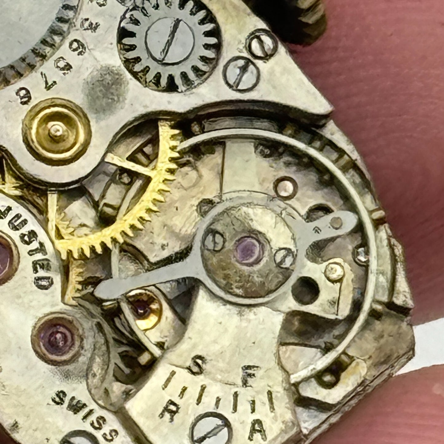 15.1mm Cyma Tavannes Ref 063 Balance Ok Swiss Watch Movement PARTS SPARES