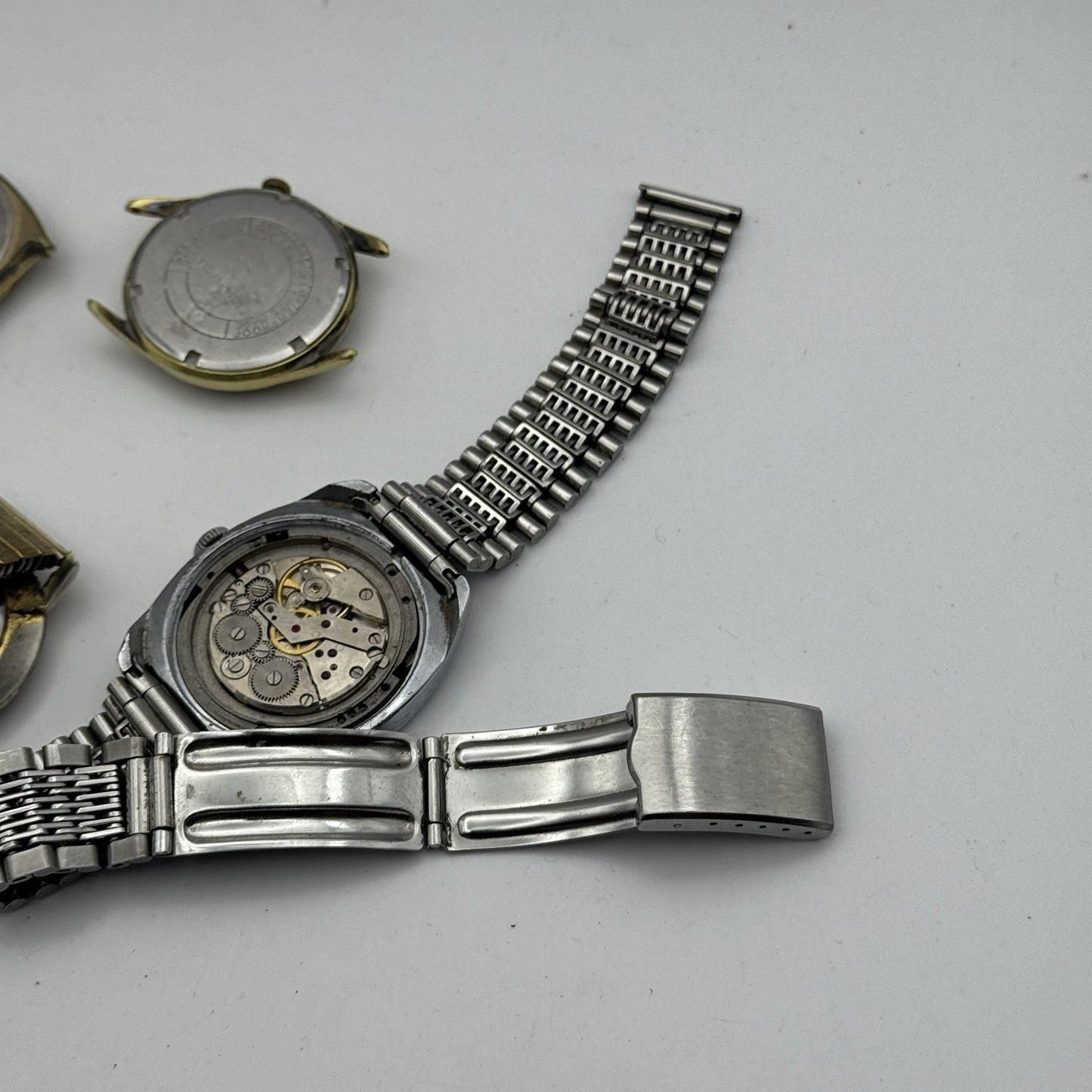 Bundle Of 6 Vintage Men’s Watches Mechanical Wind Up Job Lot Parts Repair Spares