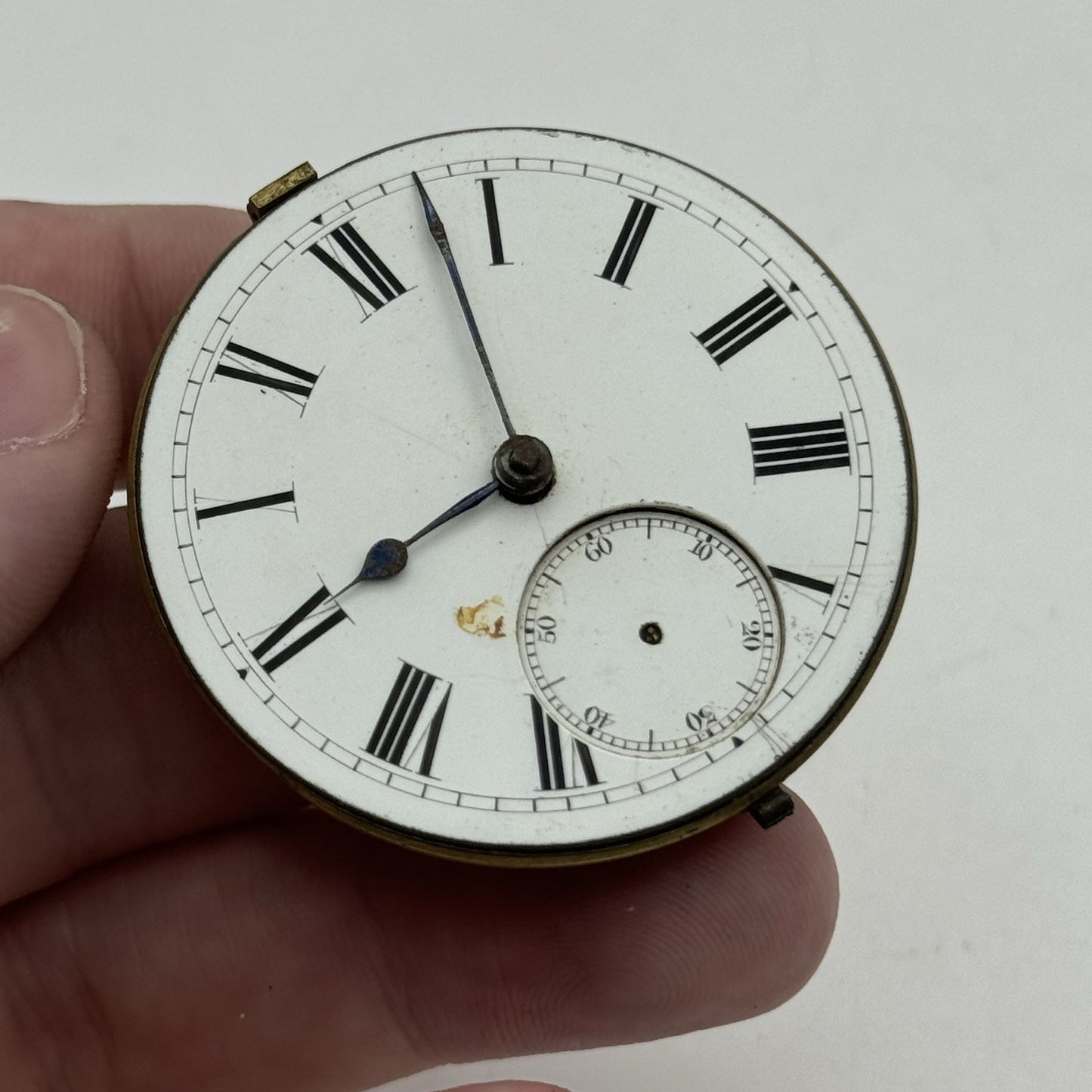 45.5mm Antique Unidentified Fusee Pocket Watch Movement - PARTS REPAIR SPARES