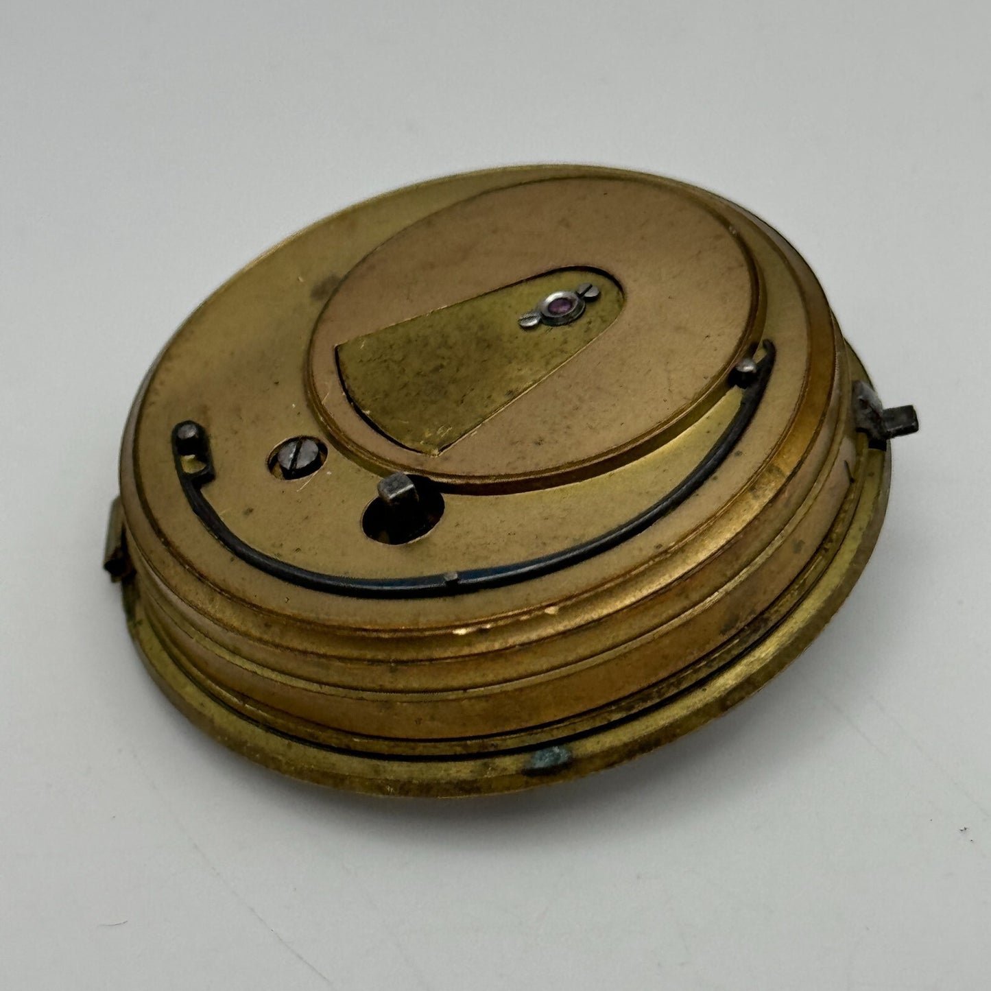 45.4mm Unidentified English Fusee Chain Present Pocket Watch Movement PARTS