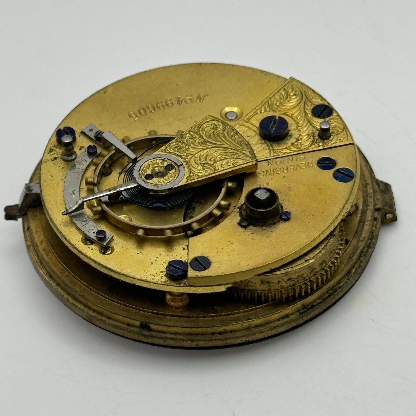 44.6mm Antique J G Graves Sheffield English Express Lever Pocket Watch Movement