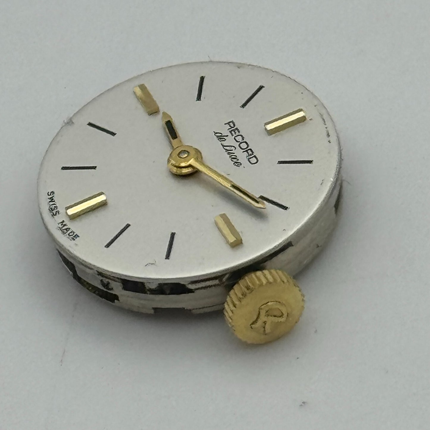 15.5mm Running Record De Luxe Cal 670 Manual Wind Swiss Watch Movement PARTS