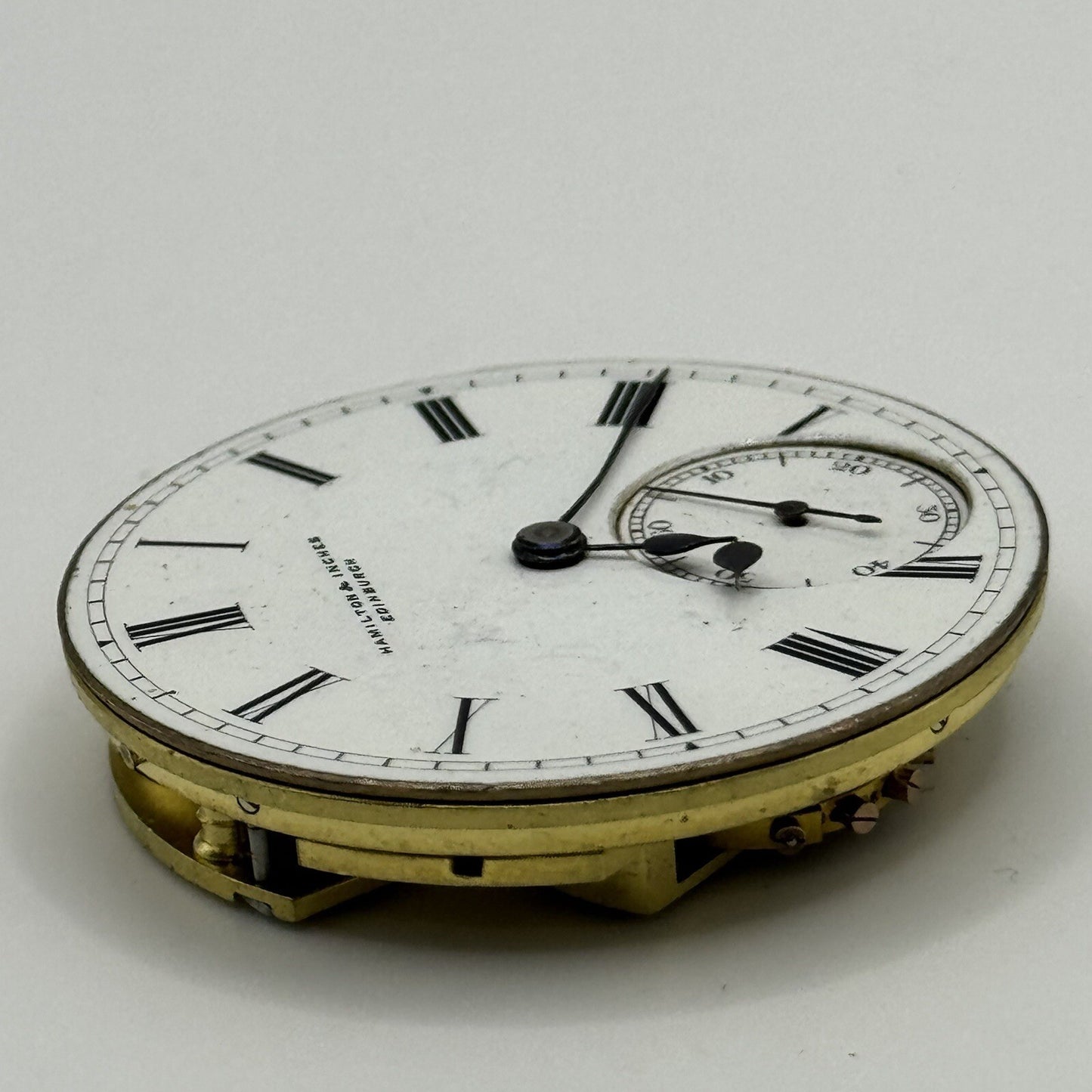 41.3mm Manual Wind Hamilton & Inches Edinburgh Pocket Watch Movement FOR PARTS