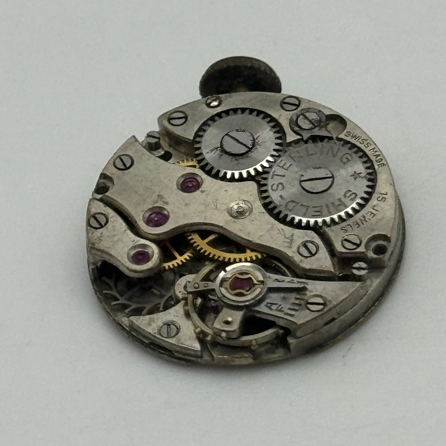 19.7mm Sterling Shield Peseux P 60 Balance Ok Manual Wind Watch Movement PARTS