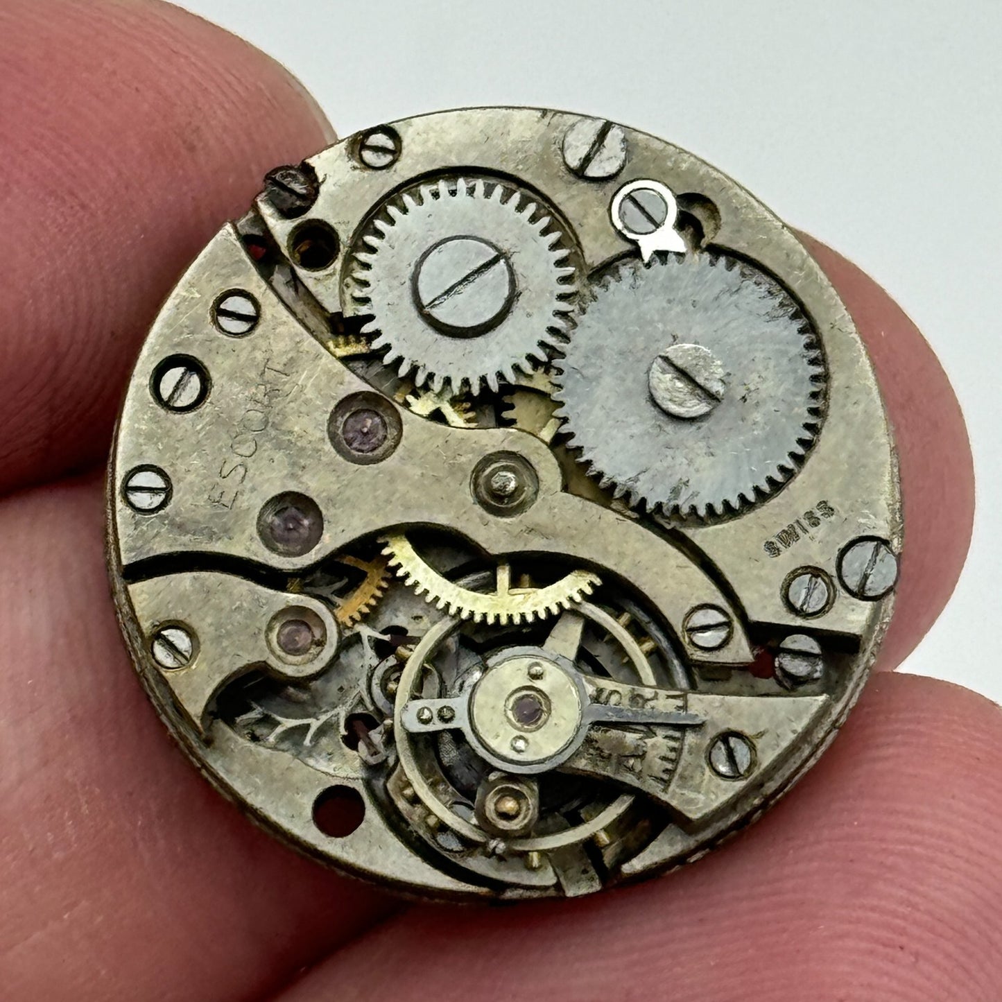 23.6mm Interesting Escort Swiss Vintage Manual Wind Watch Movement PARTS SPARES