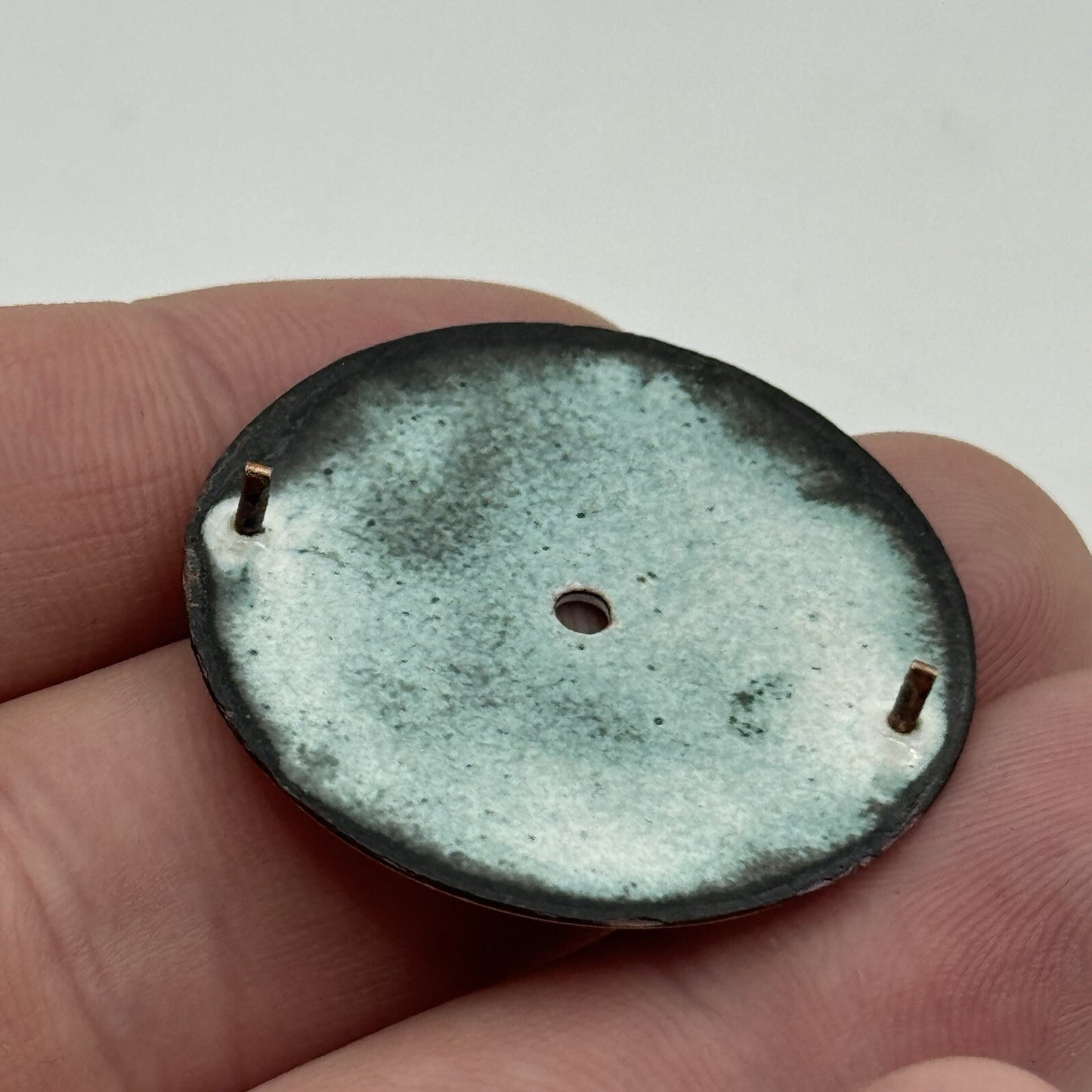33.6mm Antique Beautiful Porcelain Patterned Pocket Watch Dial Spares Parts