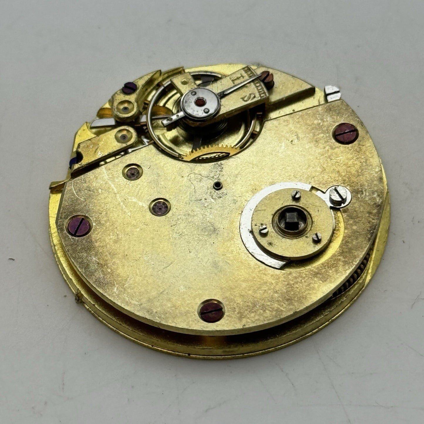 42.7mm Manual Wind Unidentified Quality Pocket Watch Movement FOR PARTS Restore
