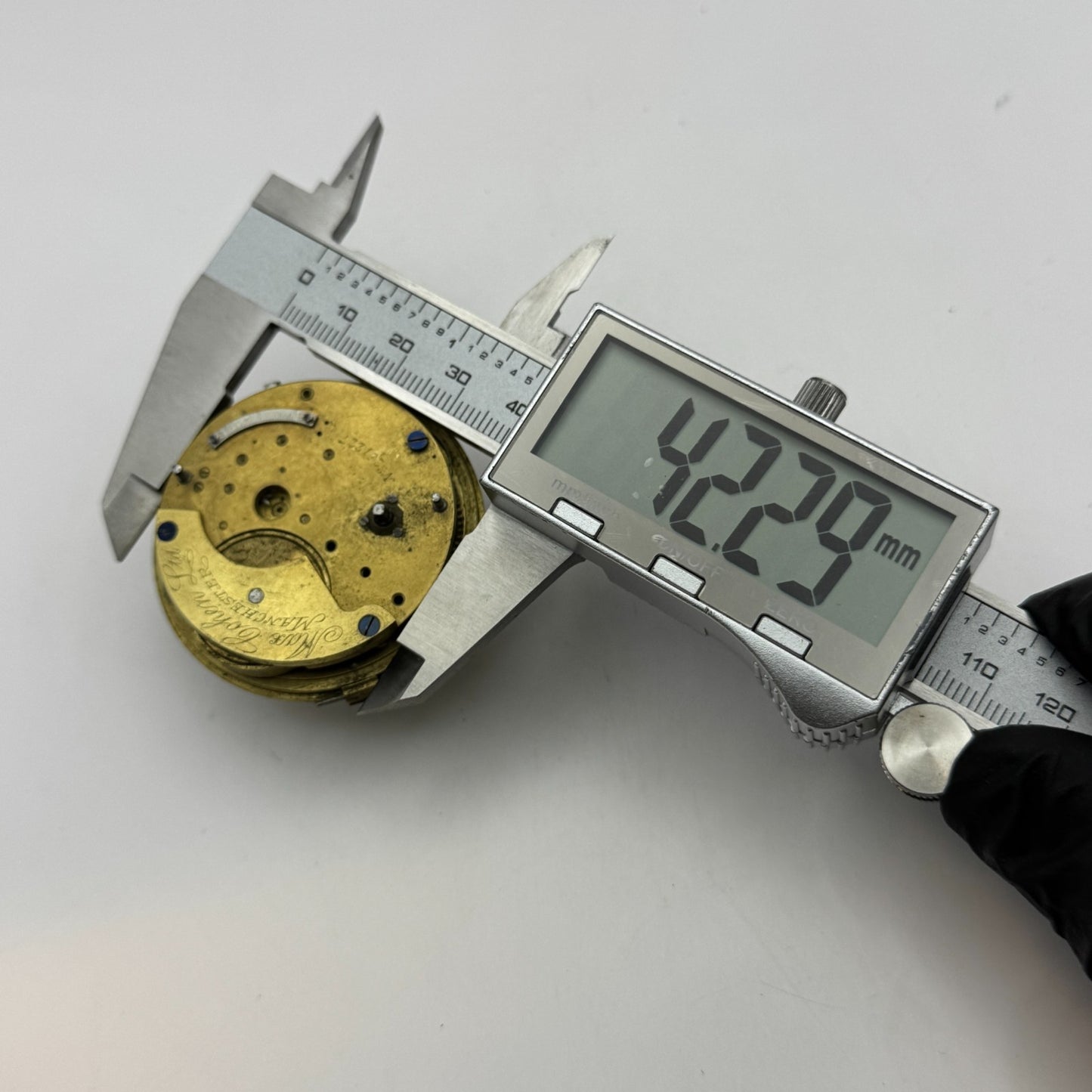 Fusee Pocket Watch Movement Antique English Manchester Parts Repair Spare 48.1mm