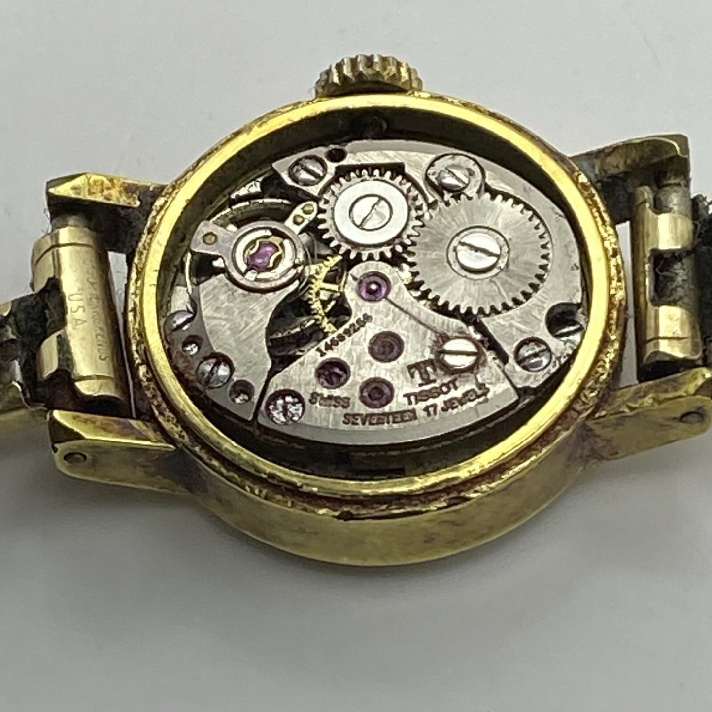 18mm Vintage Ladies Tissot Stylist Swiss Gold Tone Expandable Watch TO RESTORE