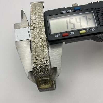 15mm Ladies Chevalier Bark Affect Silver Tone Dress Watch NON WORKING