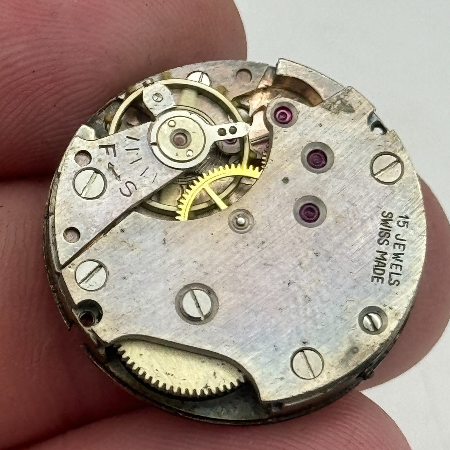 24mm Derrick Arogno A 120 Balance Ok Manual Wind Swiss Watch Movement PARTS