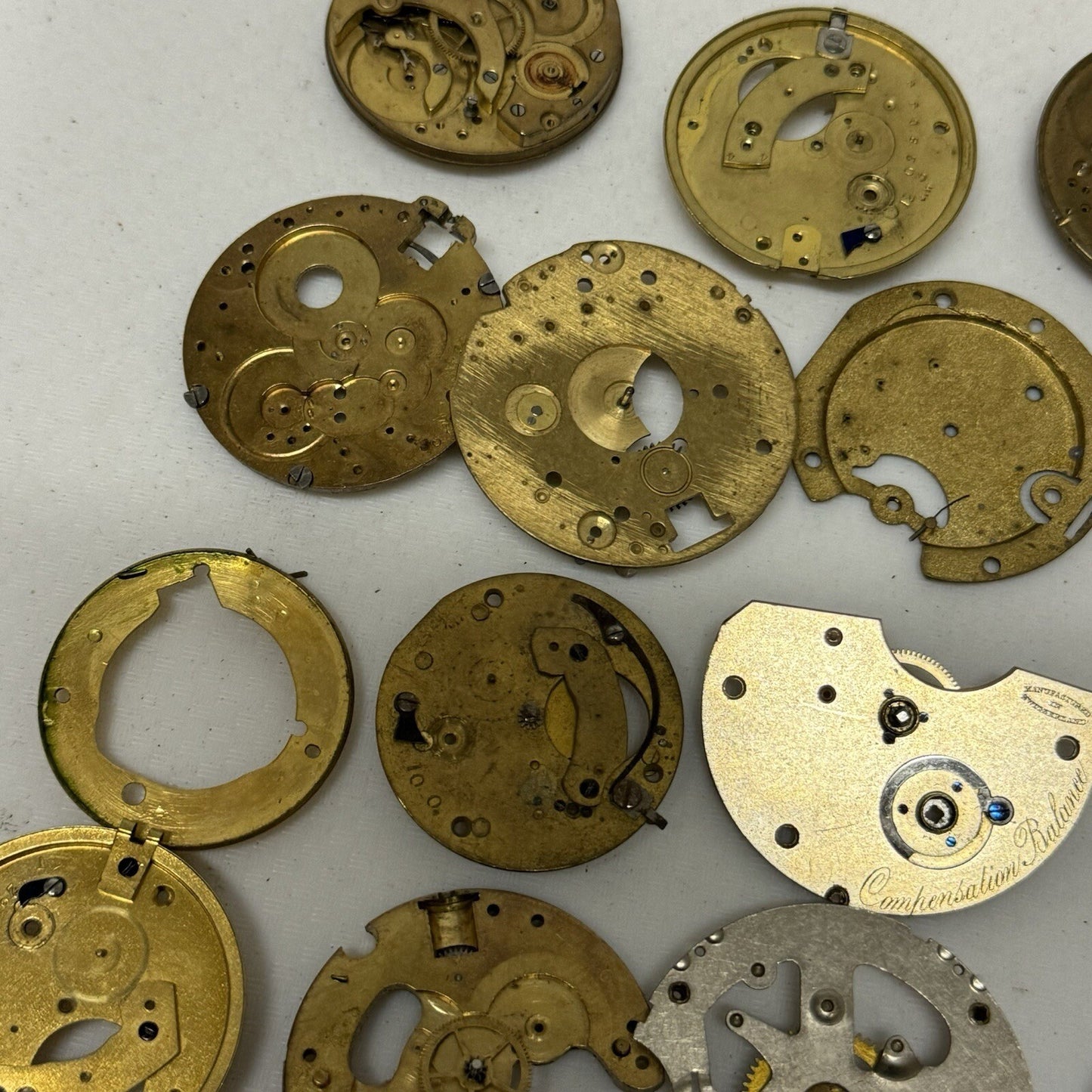 400 Grams Mixed Partial Pocket Watch Movements Watchmakers Job Lot Spares Parts