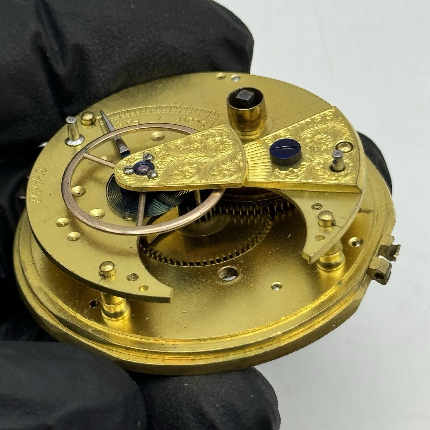 45.3mm Unidentified High Quality Partial Pocket Watch Movement FOR PARTS Repair