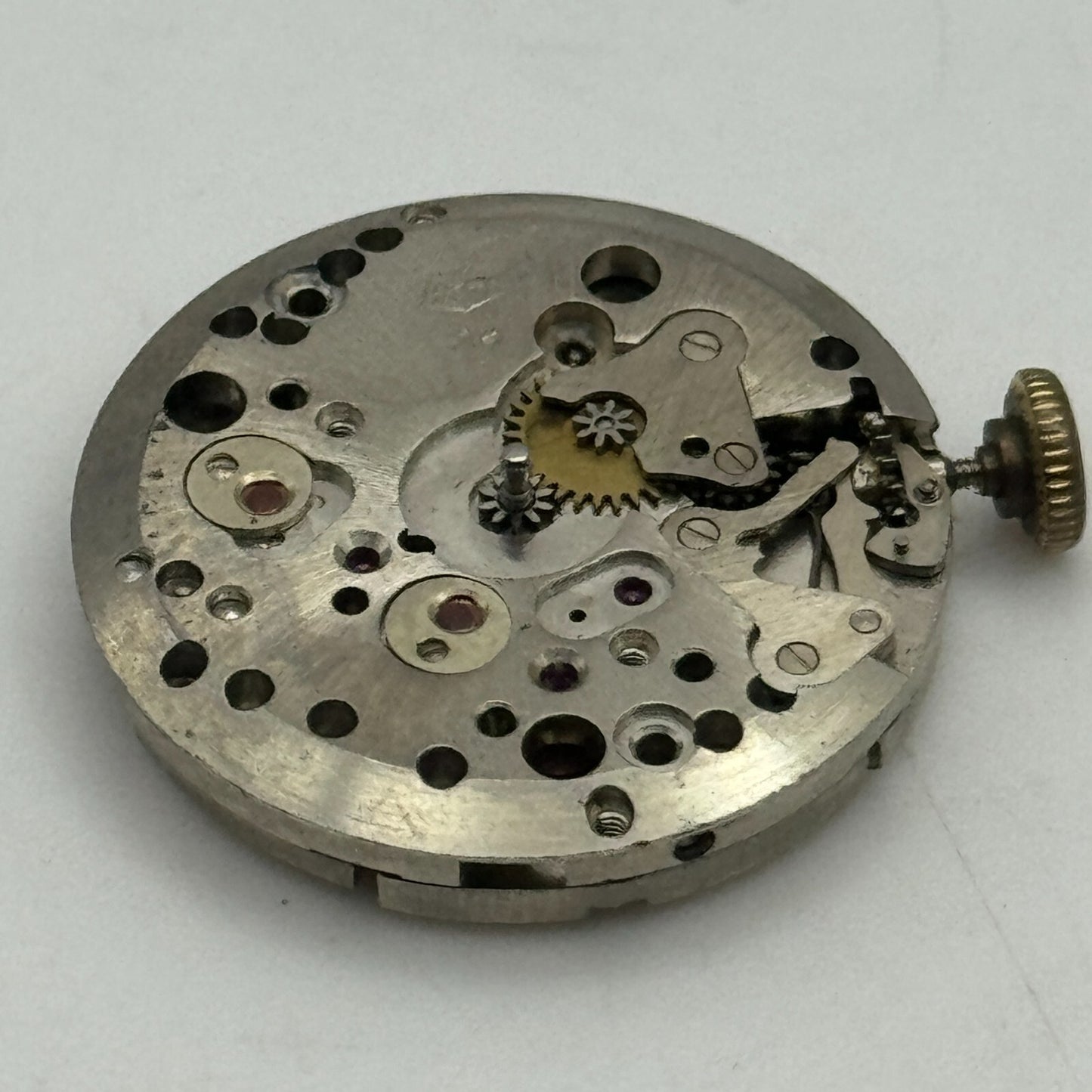 23.7mm Enicar A-R 412 Swiss Balance Ok Manual Wind Watch Movement Vintage PARTS