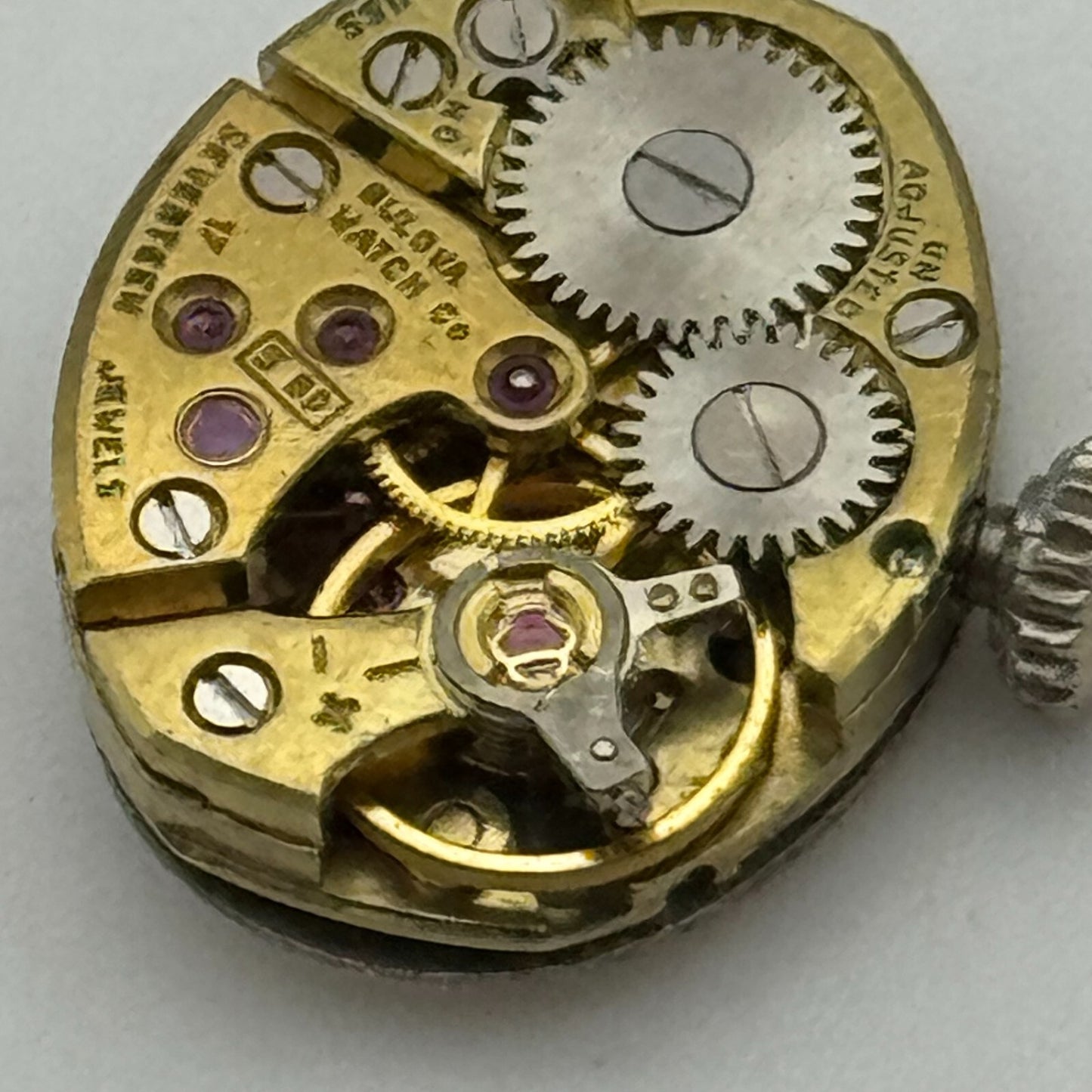 12.7mm Running Bulova 5BD Manual Wind 17 Jewels Swiss Made Watch Movement PARTS