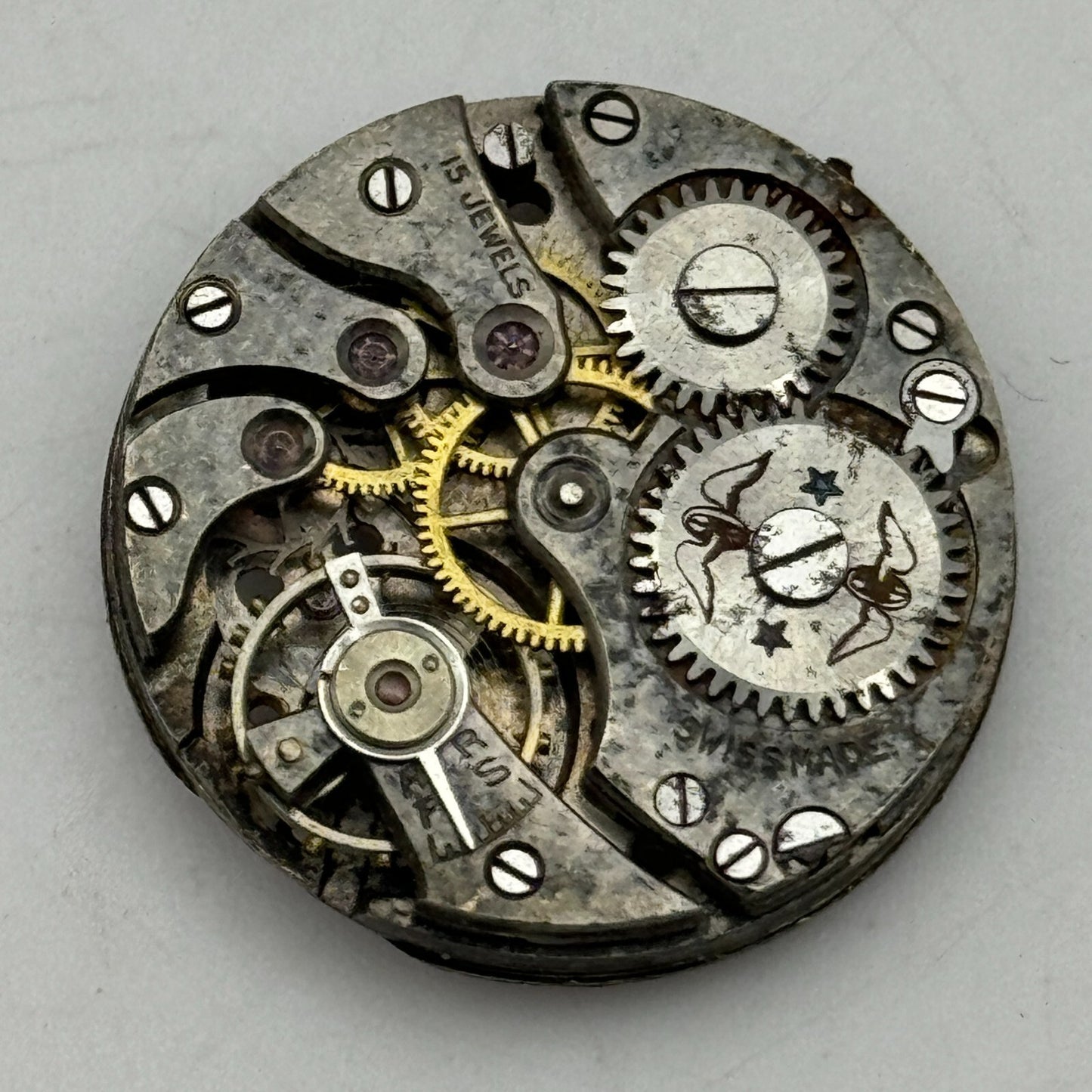 23.6mm AS 489 A Schild Balance Intact Manual Wind Swiss Watch Movement PARTS