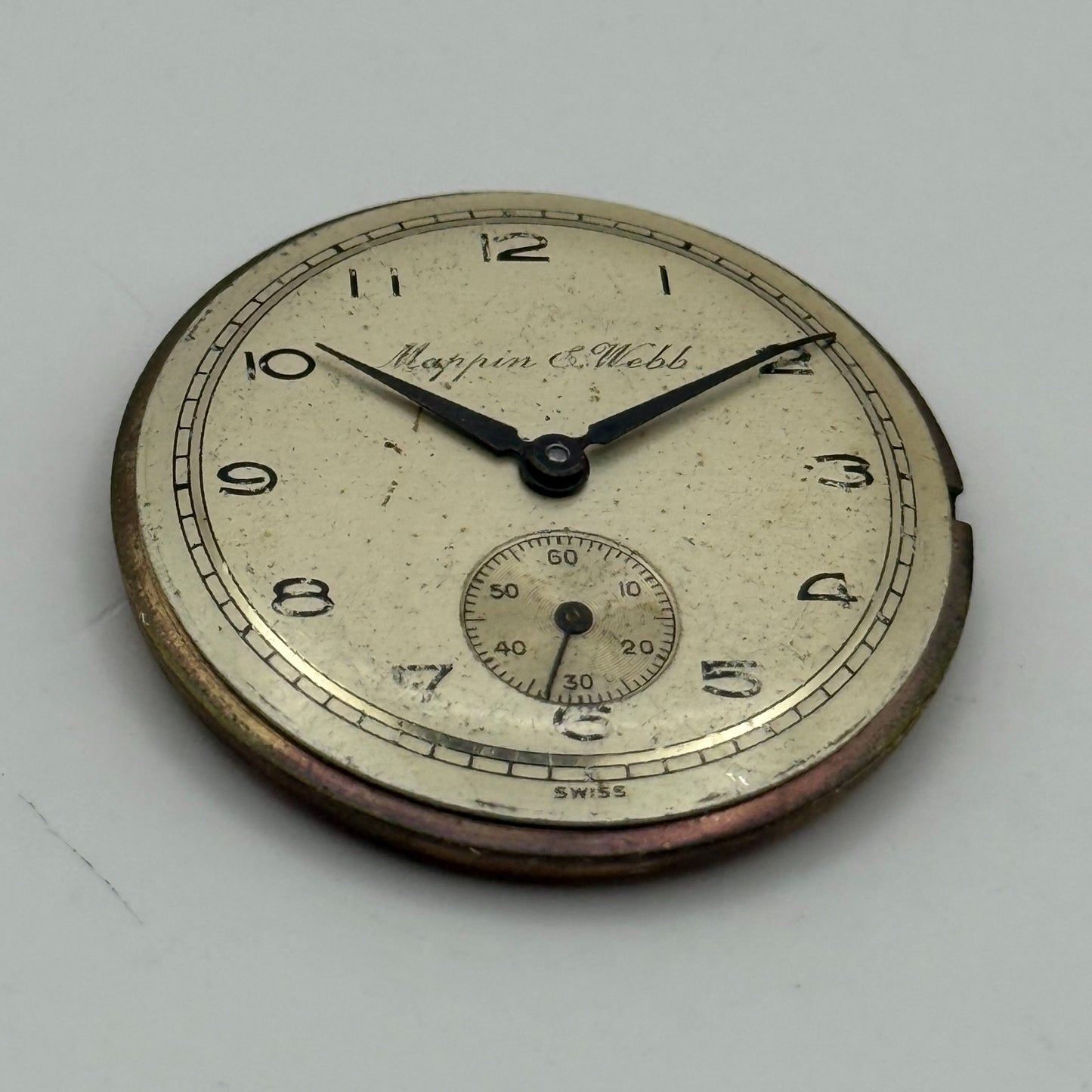 Mappin & Webb Precision Watch Movement Manual Wind Vintage Parts Repair 29.6mm