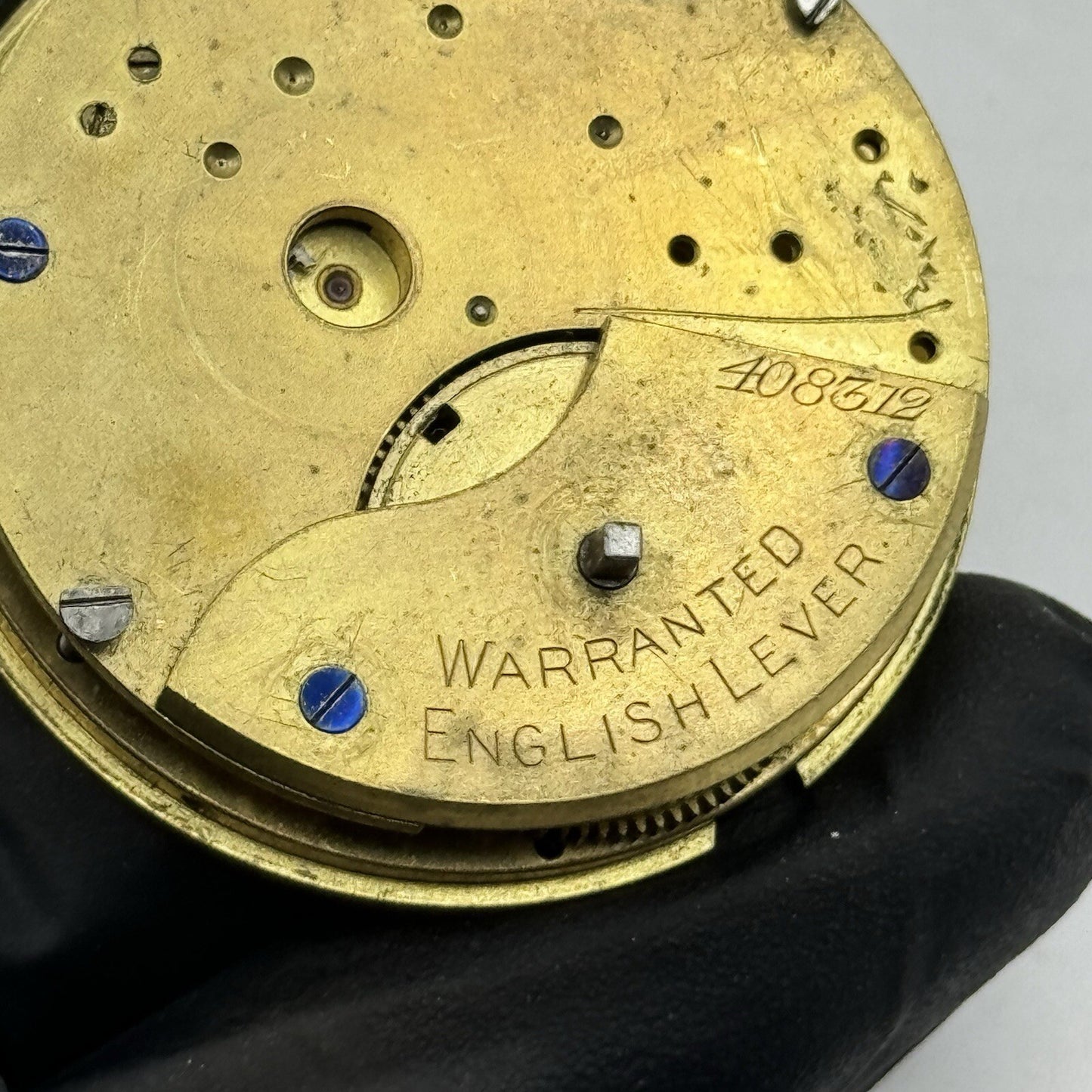 45.8mm Warranted English Lever Pocket Watch Movement FOR PARTS Restoration