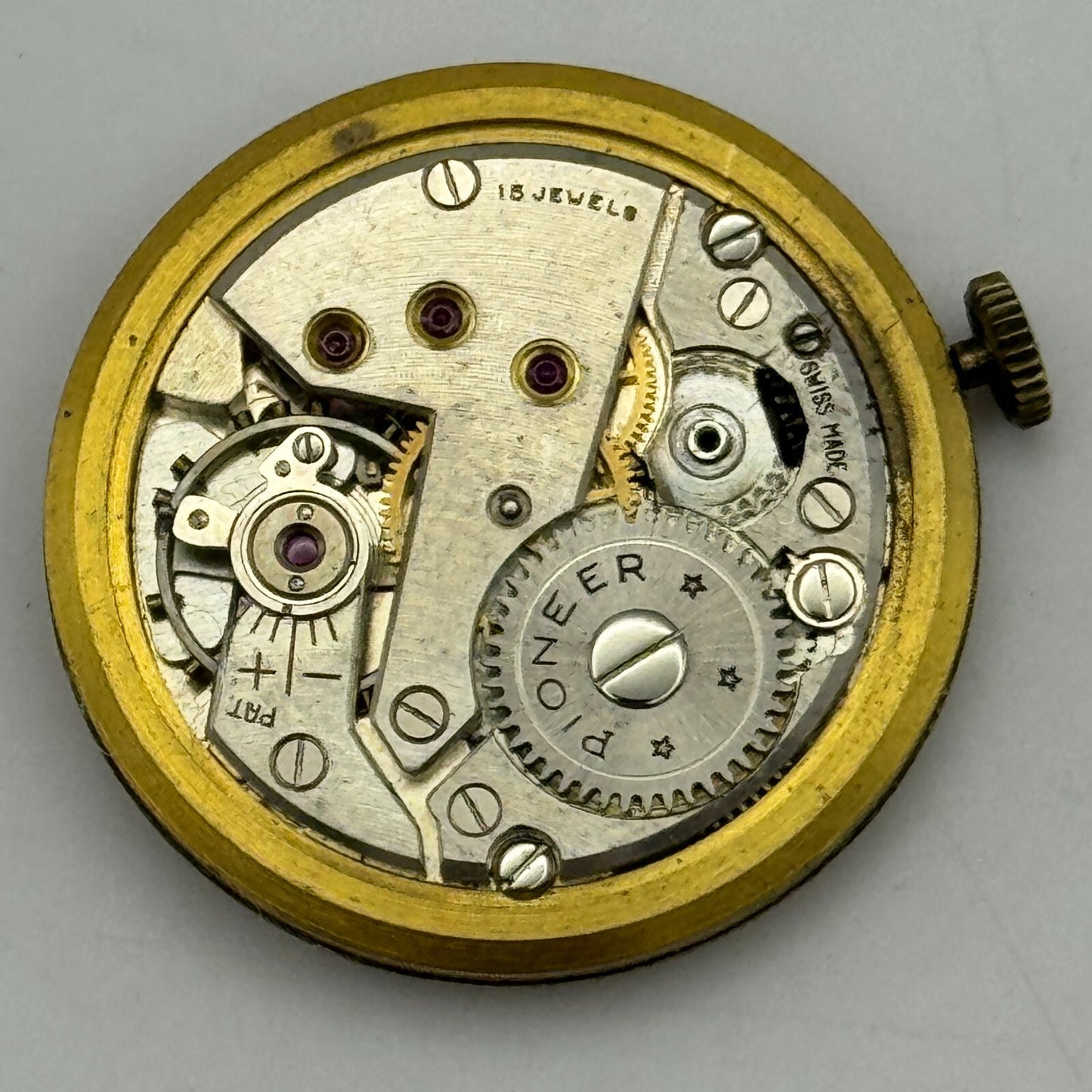 28.6mm Pioneer FHF Cal 70 Balance Ok Watch Movement Swiss Vintage PARTS SPARES