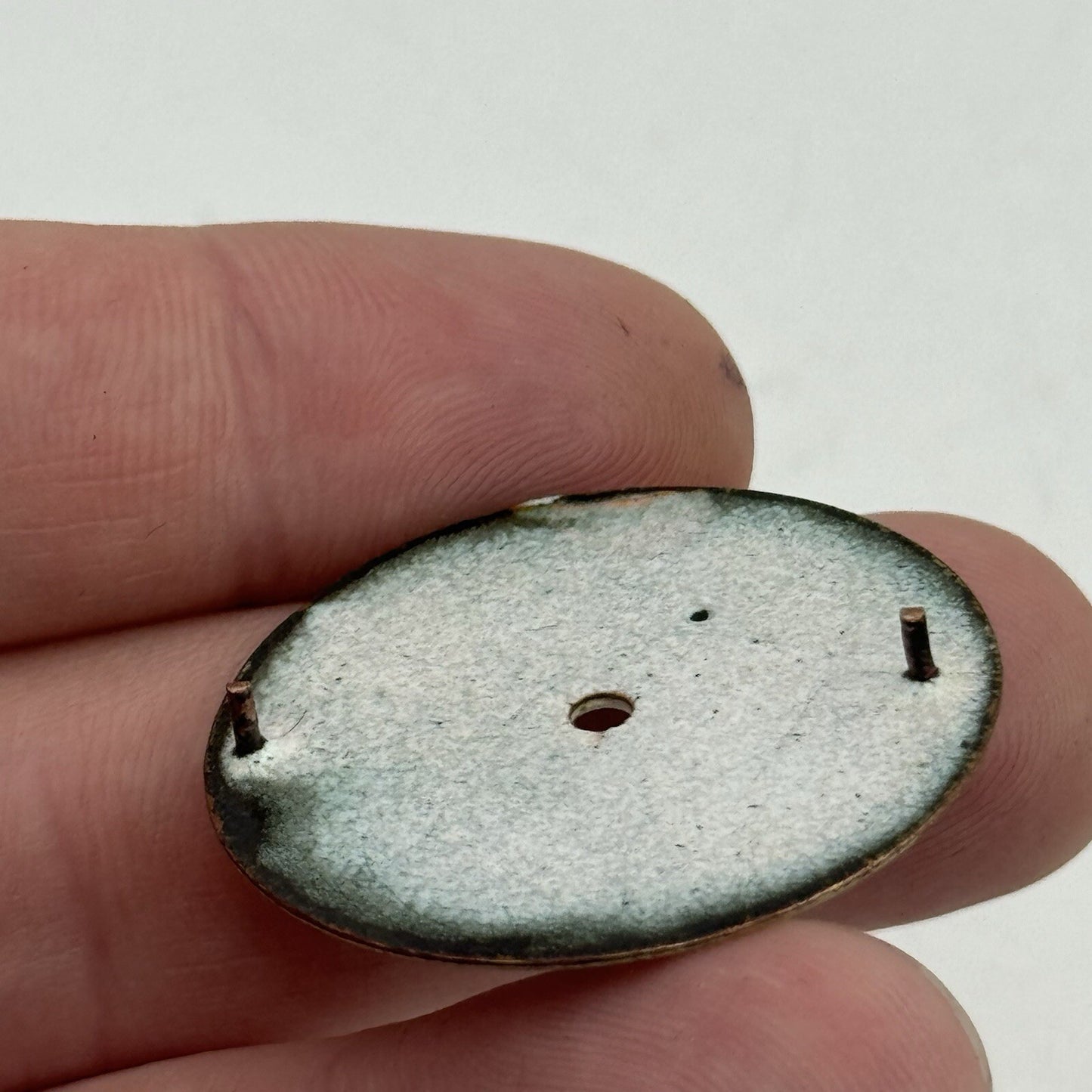 32.7mm Antique La Belle Beautiful Porcelain Patterned Pocket Watch Dial Spares
