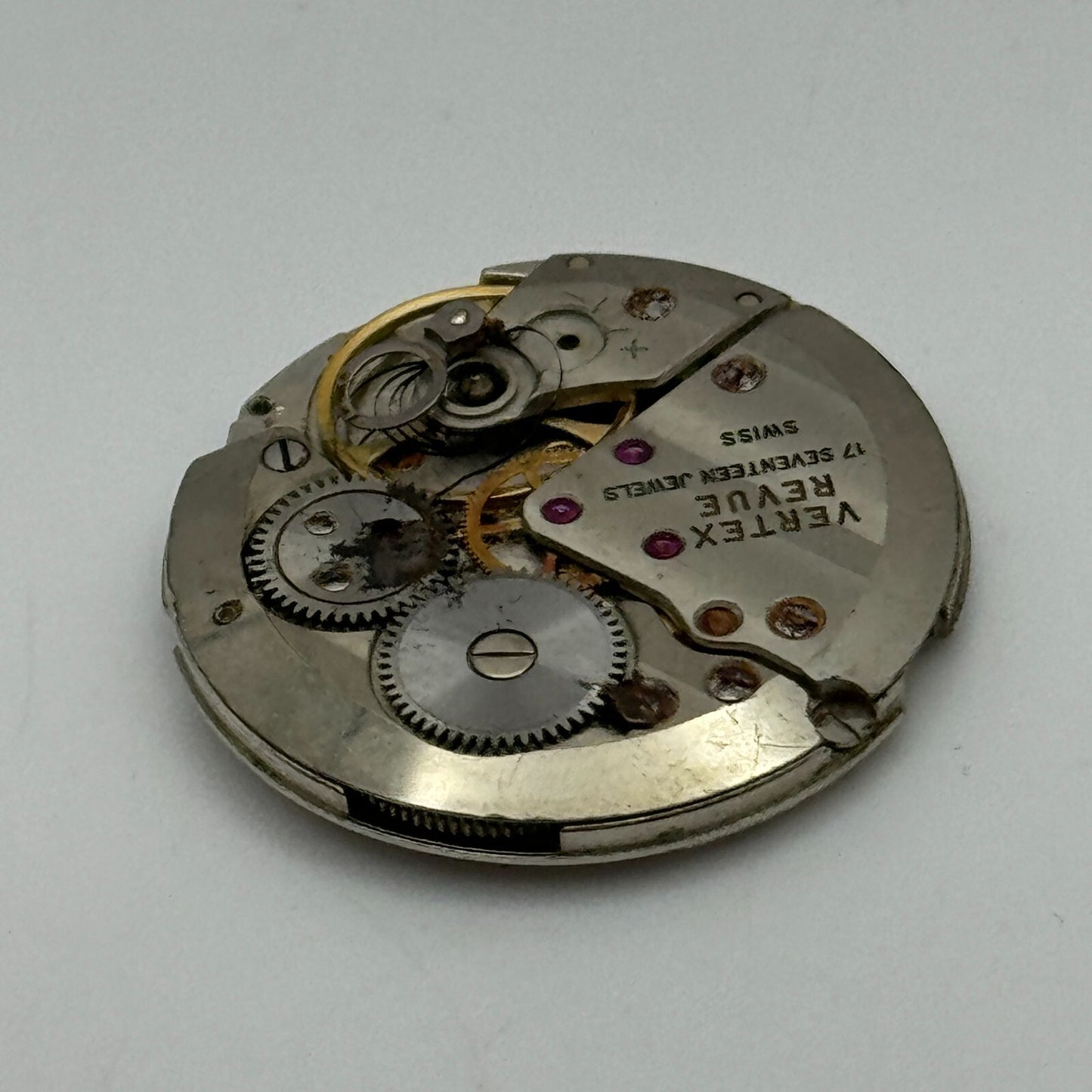 25.9mm Men’s Vertex Revue MSR T43 Manual Wind Watch Movement Swiss Vintage PARTS