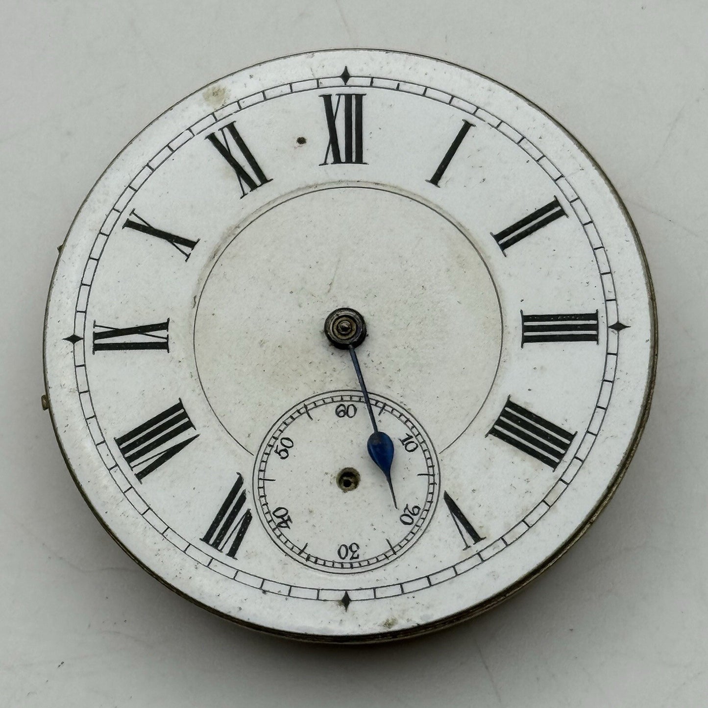 43.2mm Manual Wind Unidentified Pocket Watch Movement Dust Cover Dial FOR PARTS