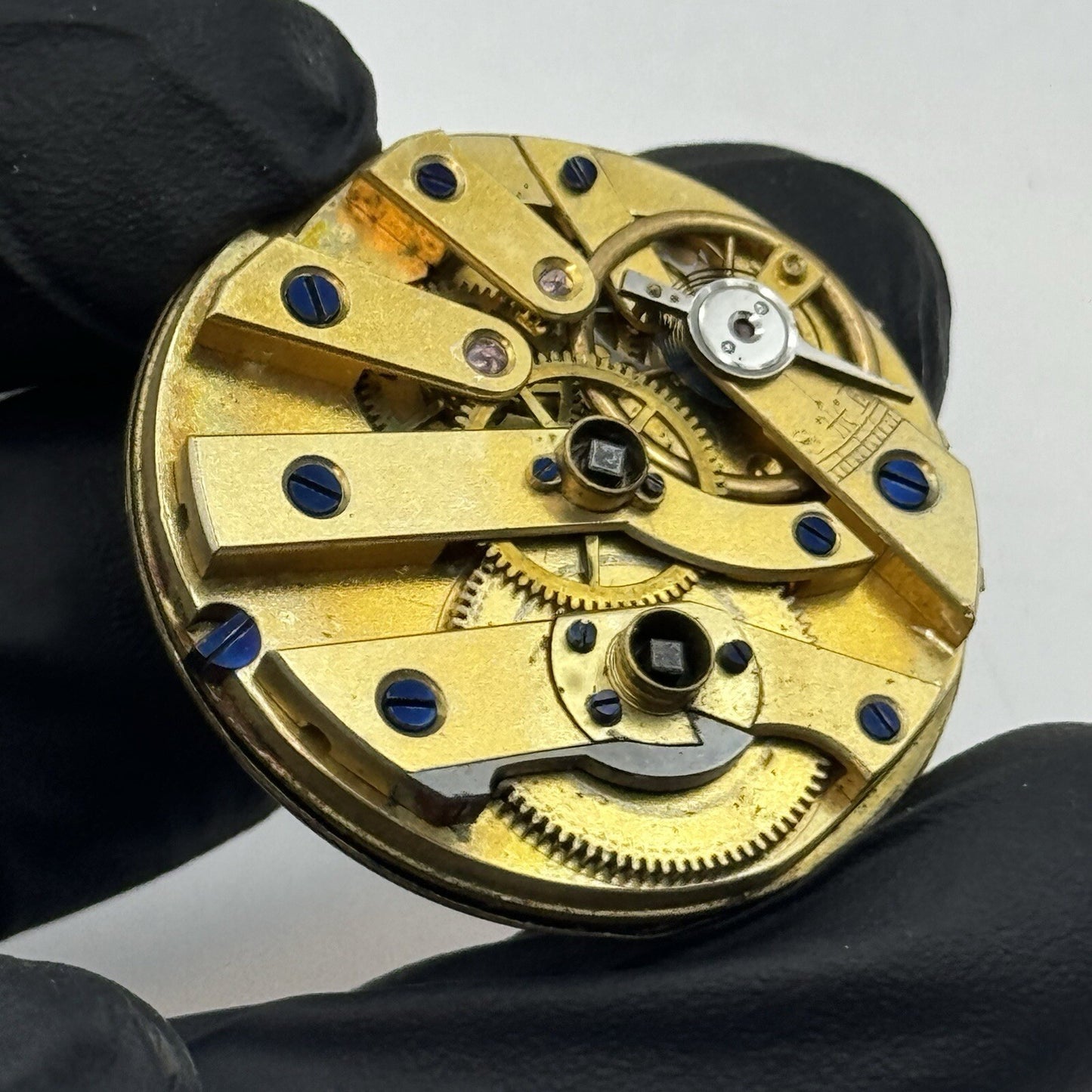 34.1mm High Quality Beautiful Gold Dial Cylinder Watch Movement Parts Repair