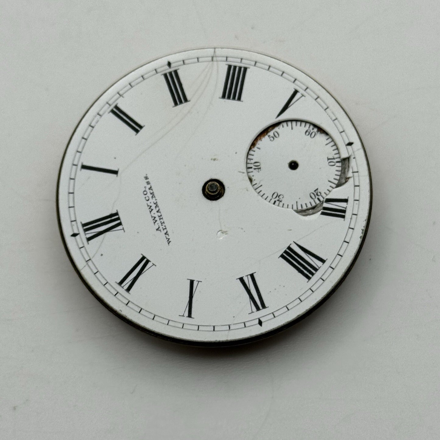 43.1mm Manual Wind Waltham Traveler Model Hunter Pocket Watch Movement FOR PARTS