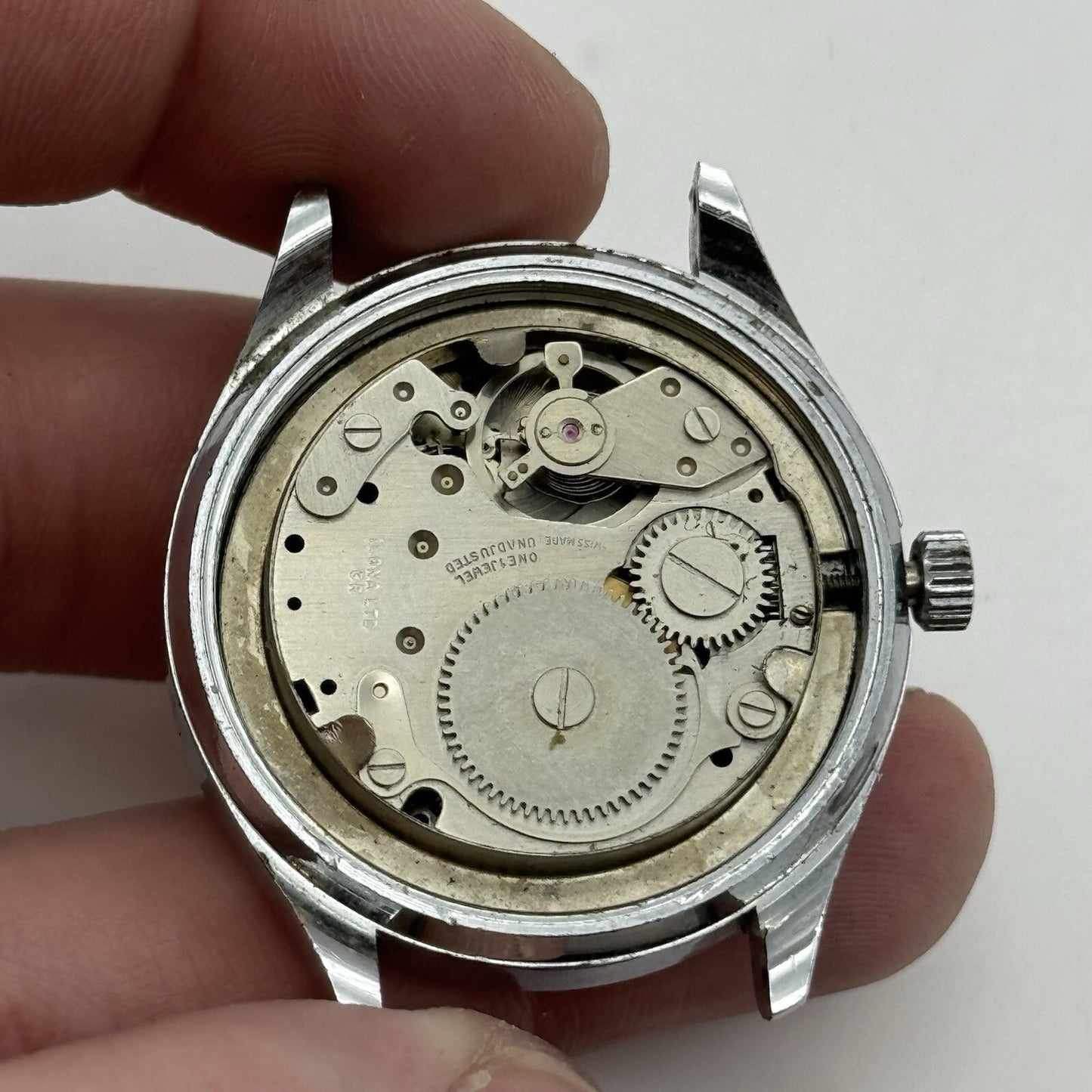 36mm Manual Wind Zorba Datomatic Ilona LTD Swiss Watch FOR PARTS RESTORE