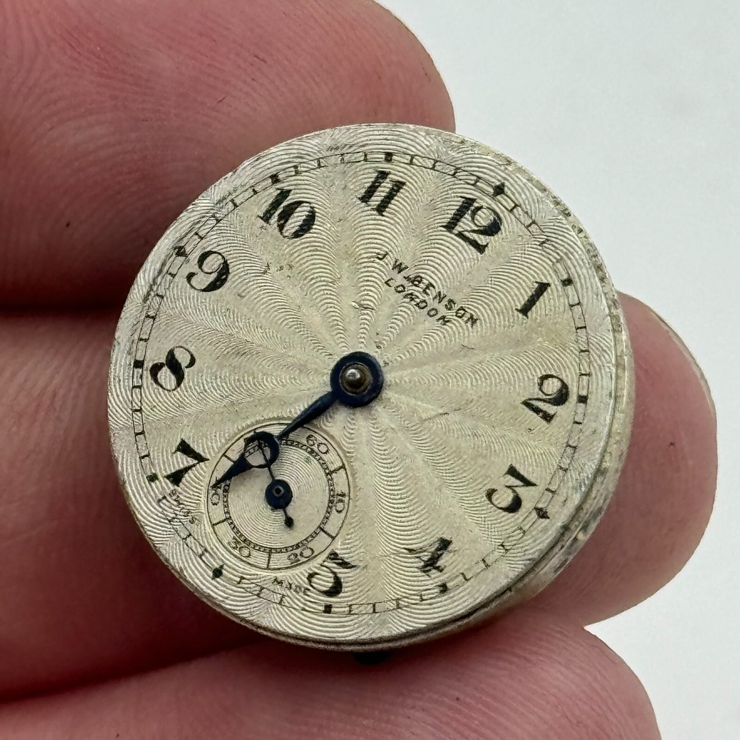 23.6mm J W Benson Sub Seconds Manual Wind 15 Jewels Swiss Watch Movement PARTS