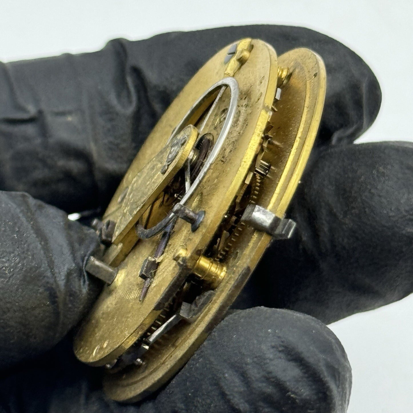 42.9mm Unidentified J.D 16 Fusee Pocket Watch Movement FOR PARTS Restoration