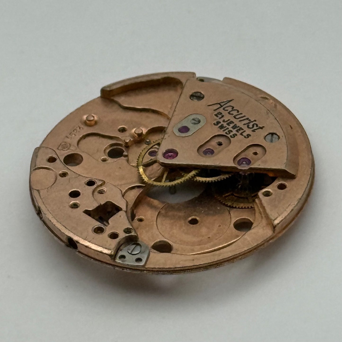 ETA 2391 Watch Movement Manual Wind Vintage Swiss Incomplete Parts Repair 25.9mm