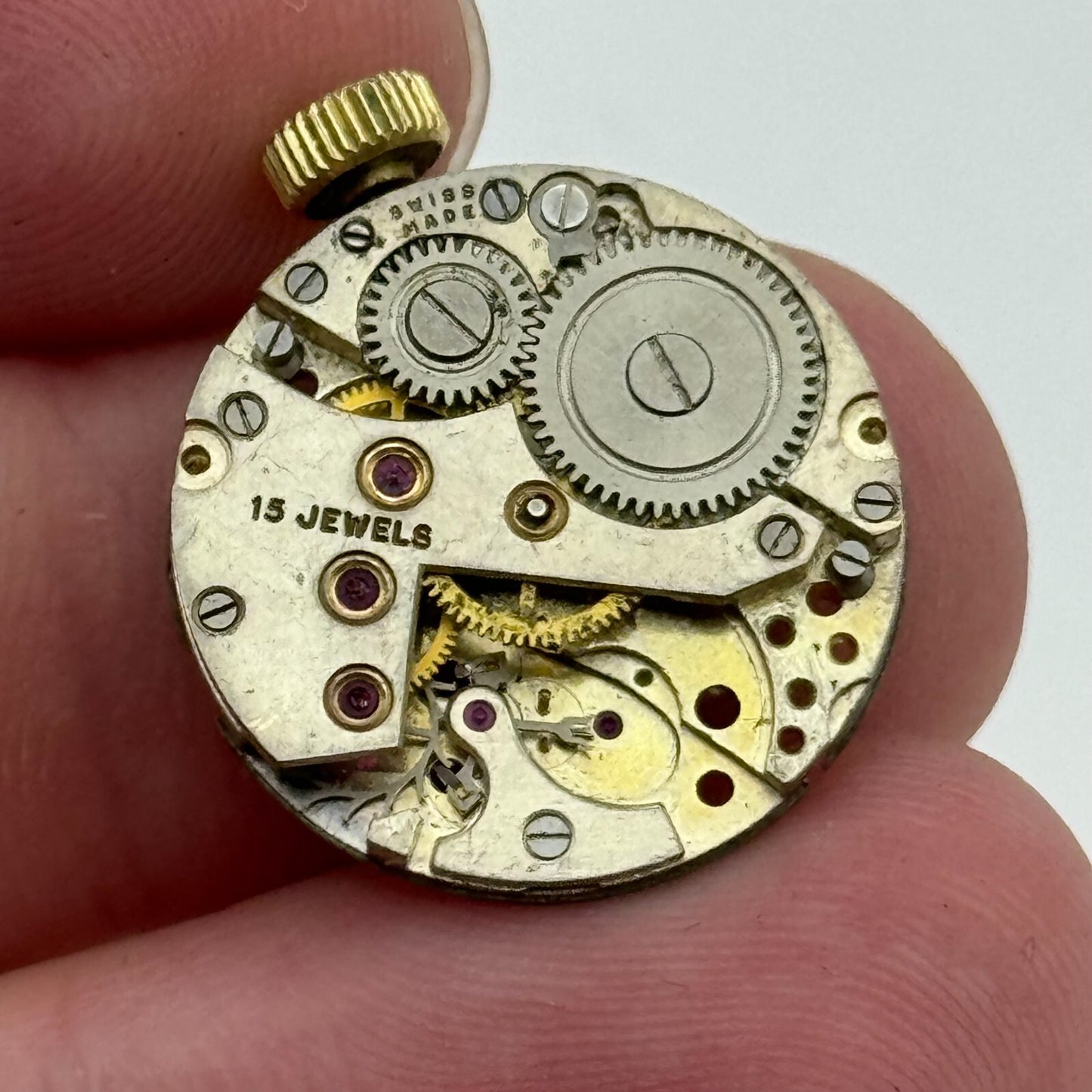 19.6mm AS 970 A Schild Manual Wind 15 Jewels Vintage Swiss Watch Movement PARTS