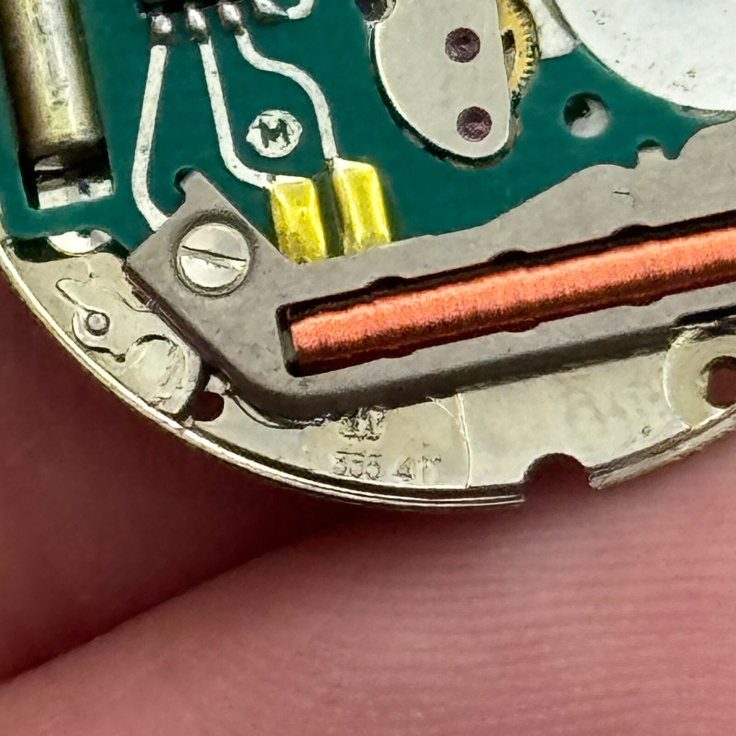 23.8mm ETA 555.411 Swiss 5 Jewels Quartz Partial Watch Movement Vintage PARTS