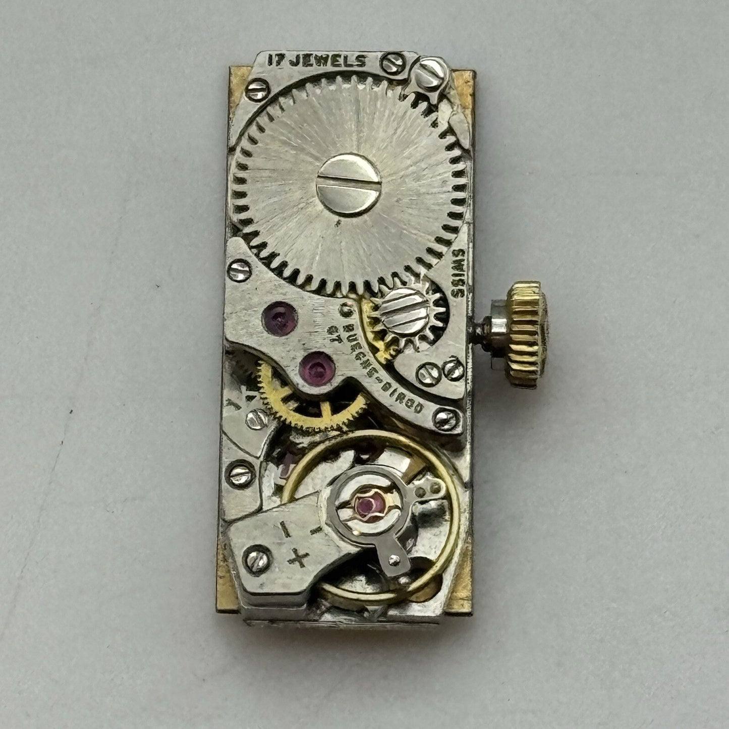 9.2mm Bueche Girod Cal 67 Balance Ok Tank Watch Movement For Restoration Parts