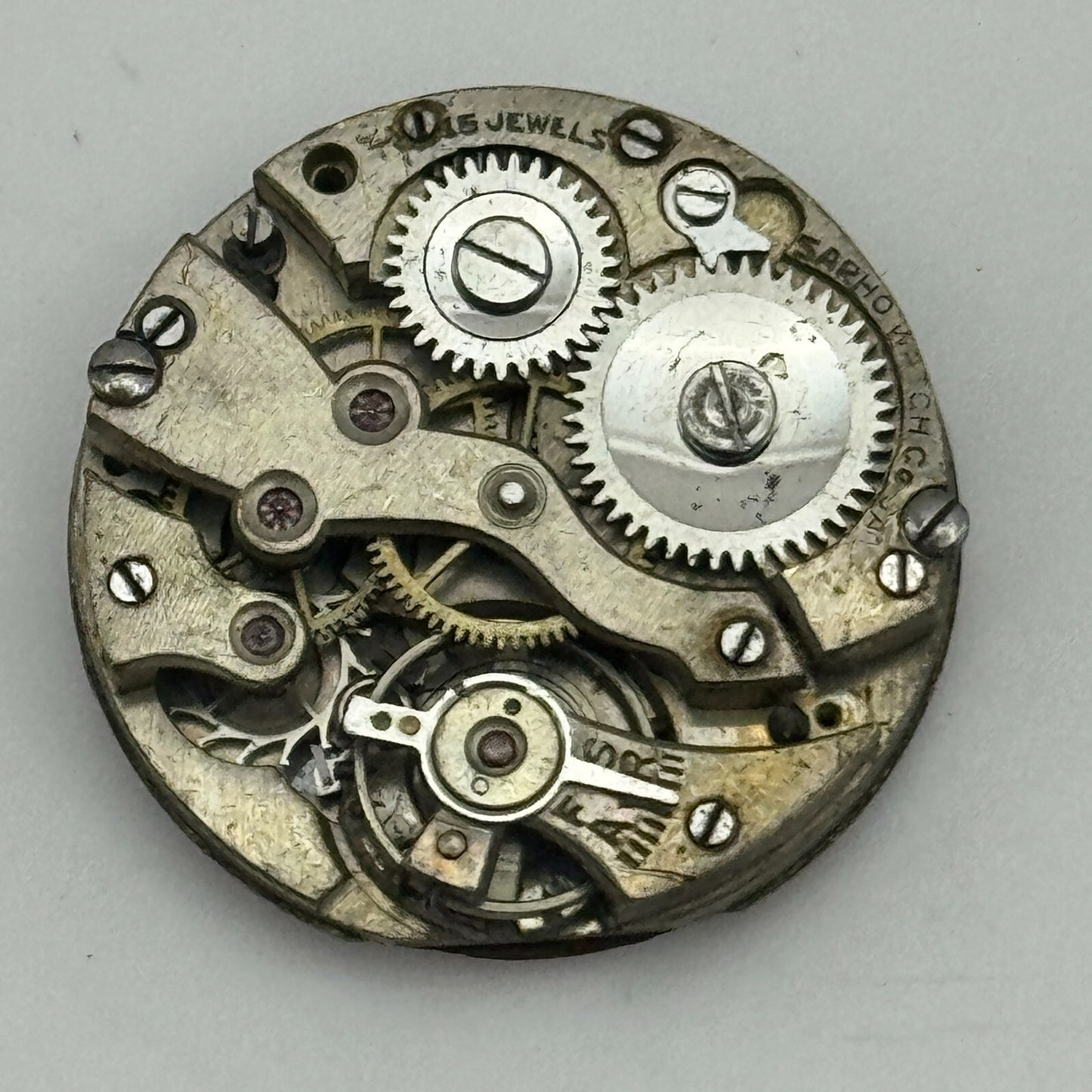 23.6mm Sapho Watch Co 15 Jewels Trench Watch Movement Manual Wind PARTS SPARES