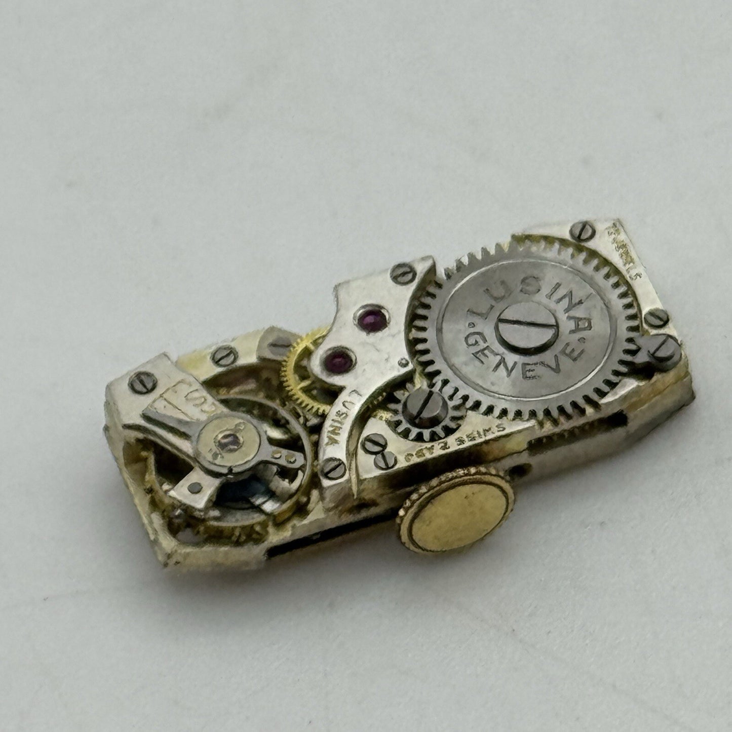 8.9mm Lusina Geneve Small Tank Watch Movement Restoration Parts Repair Bal Ok