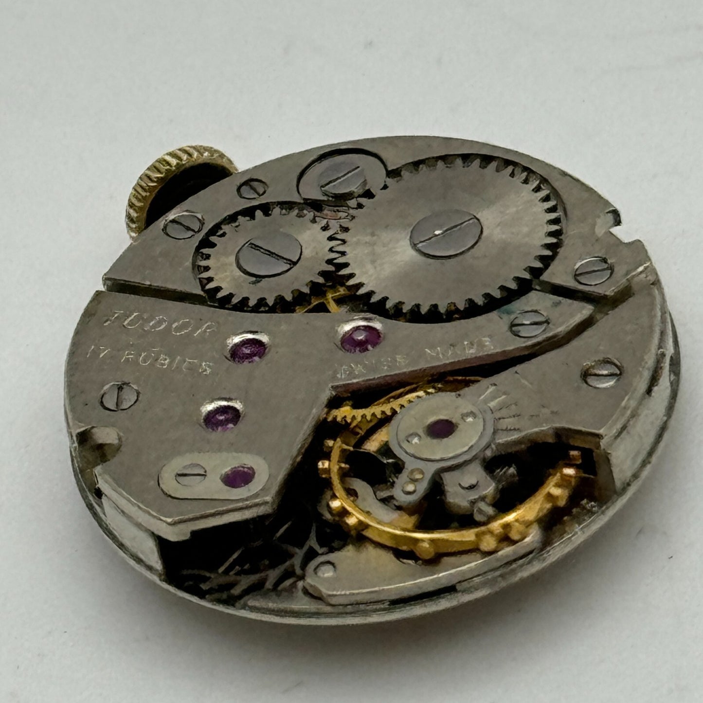 19.6mm Tudor Cal 2325 & 4.2mm Rolex Crown Manual Wind Swiss Watch Movement PARTS