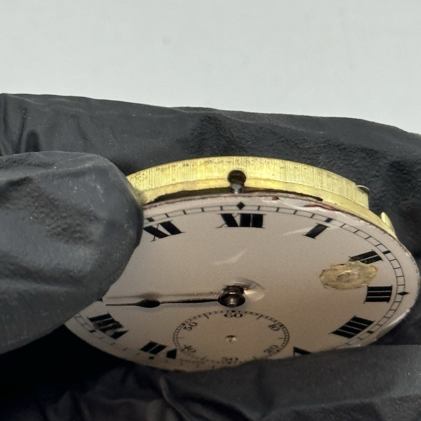 42.8mm Large Roman Numeral Open Face Balance Ok Pocket Watch Movement To Restore