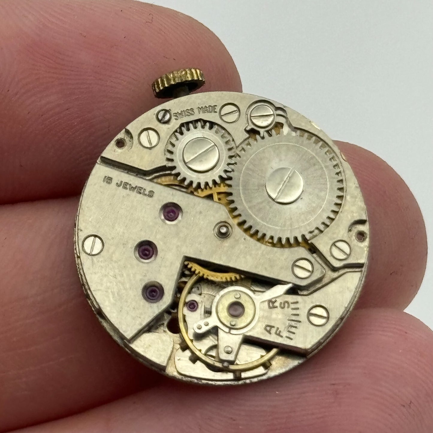 23.6mm Running Olma FHF 70 Manual Wind 15 Jewels Swiss Watch Movement PARTS