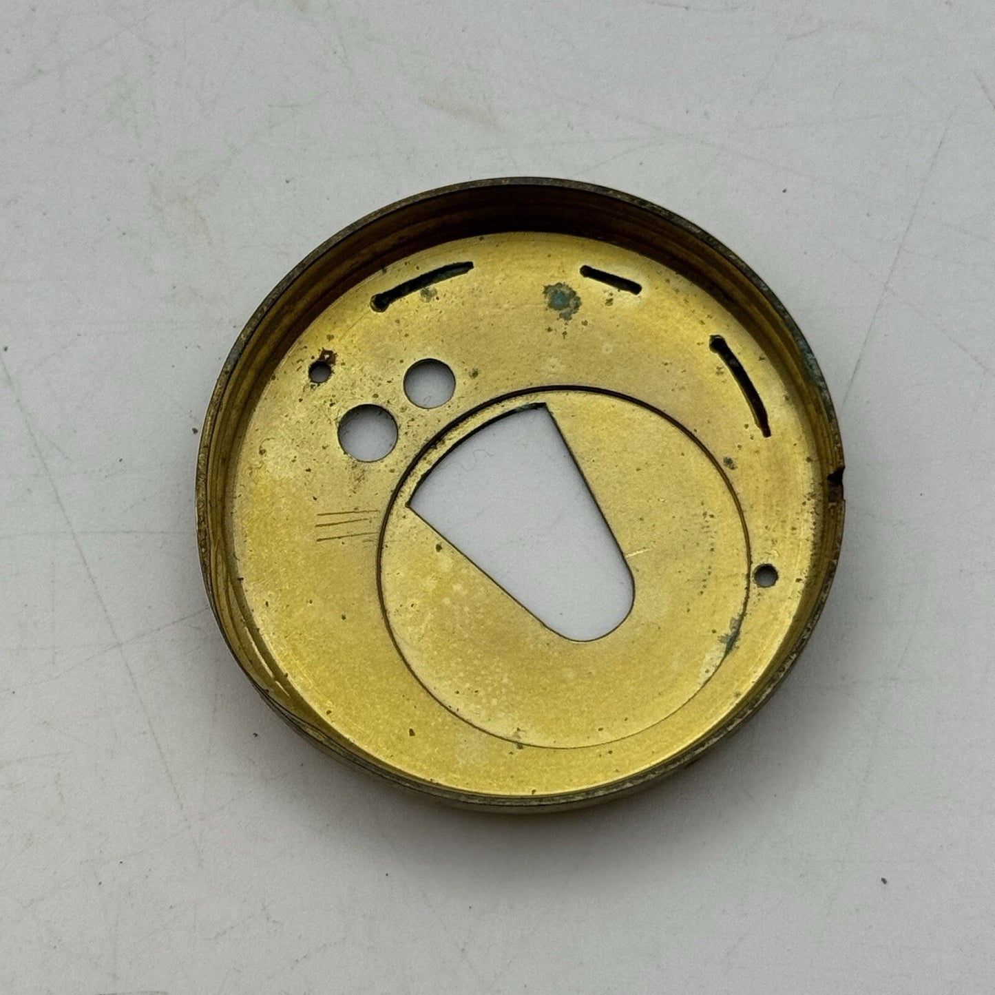 44.7mm Unidentified White Dial Porcelain Pocket Watch Movement Dial FOR PARTS