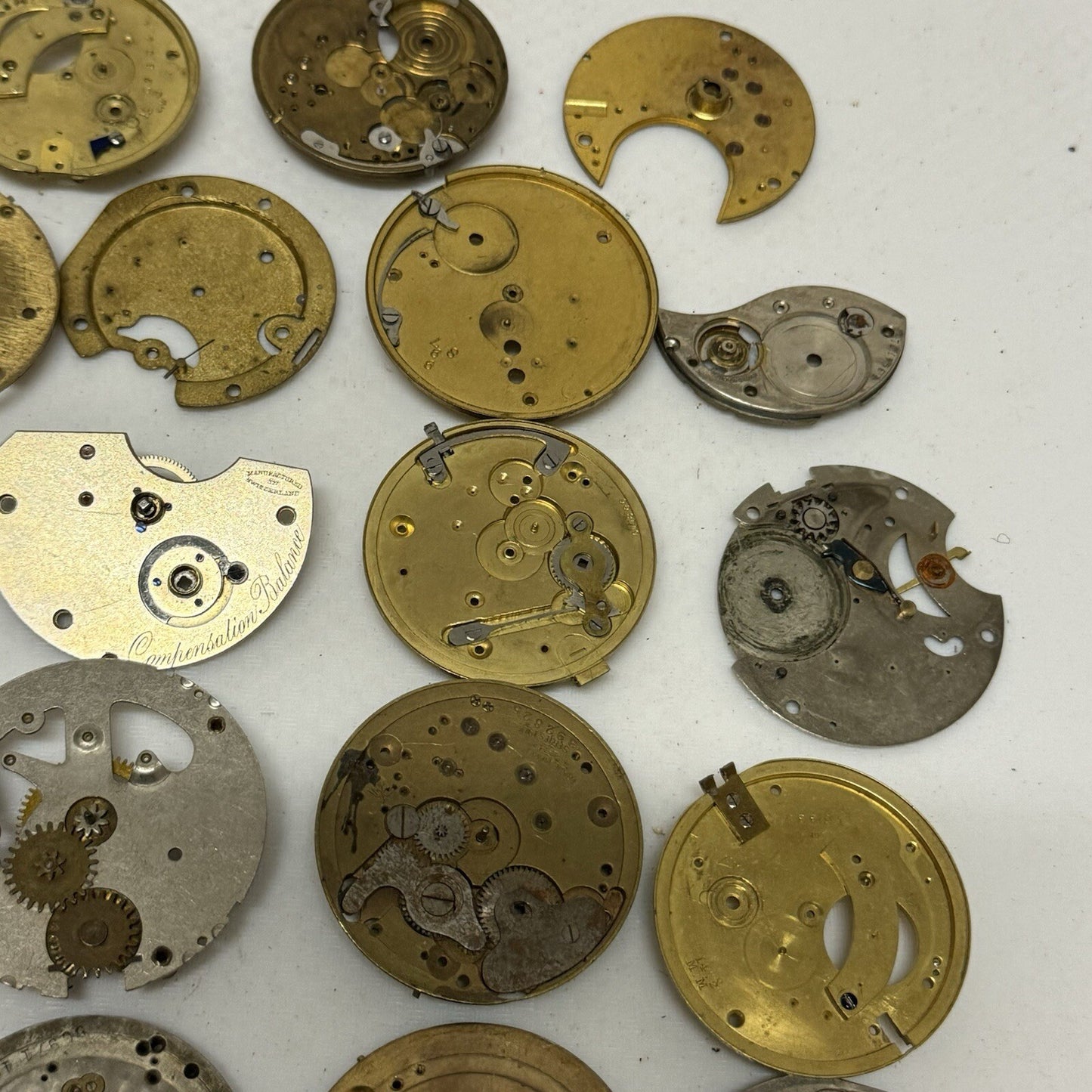 400 Grams Mixed Partial Pocket Watch Movements Watchmakers Job Lot Spares Parts